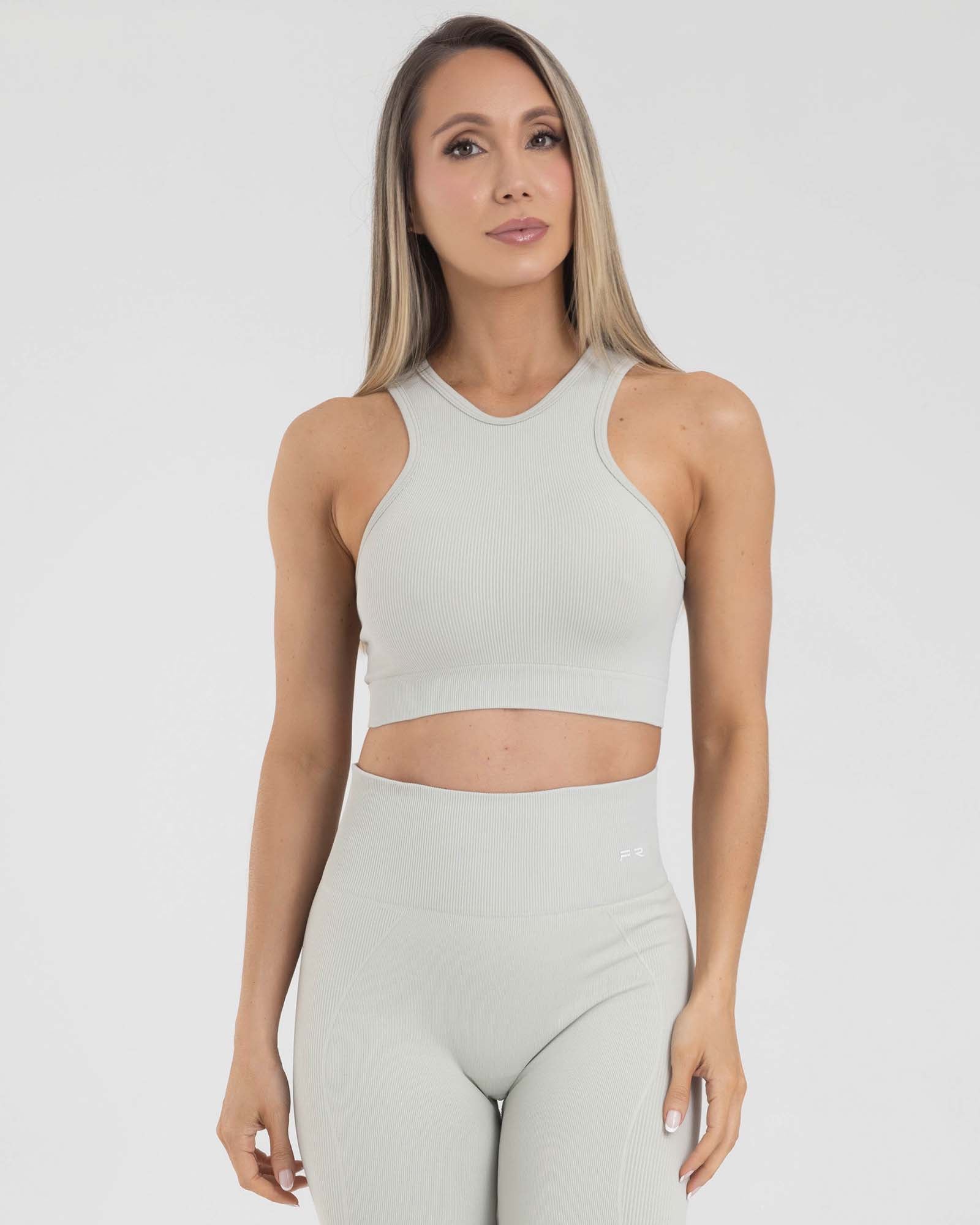 Top manga sisa seamless beige agata muse FIBER