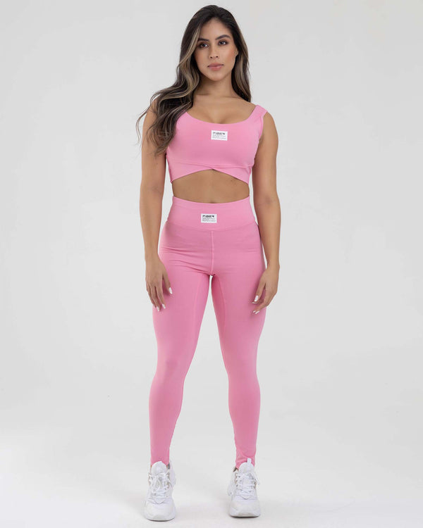 Leggings cross waist rosa simplicity FIBER