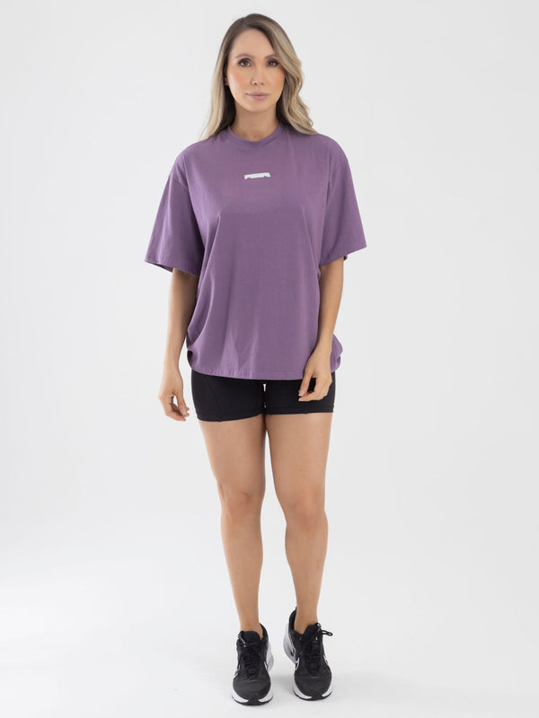Camiseta oversize morado uva euphoric FIBER