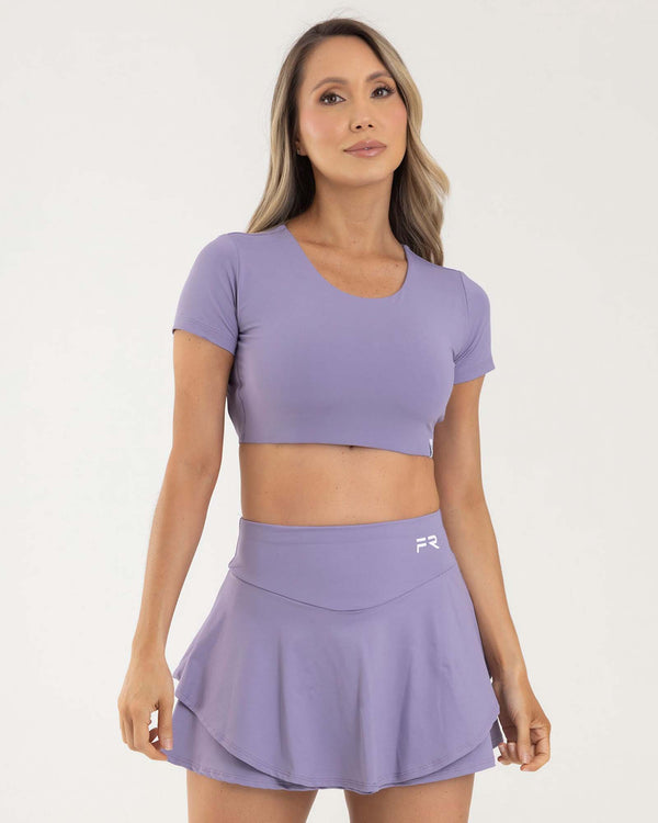 Top manga corta purpura tonico euphoric FIBER