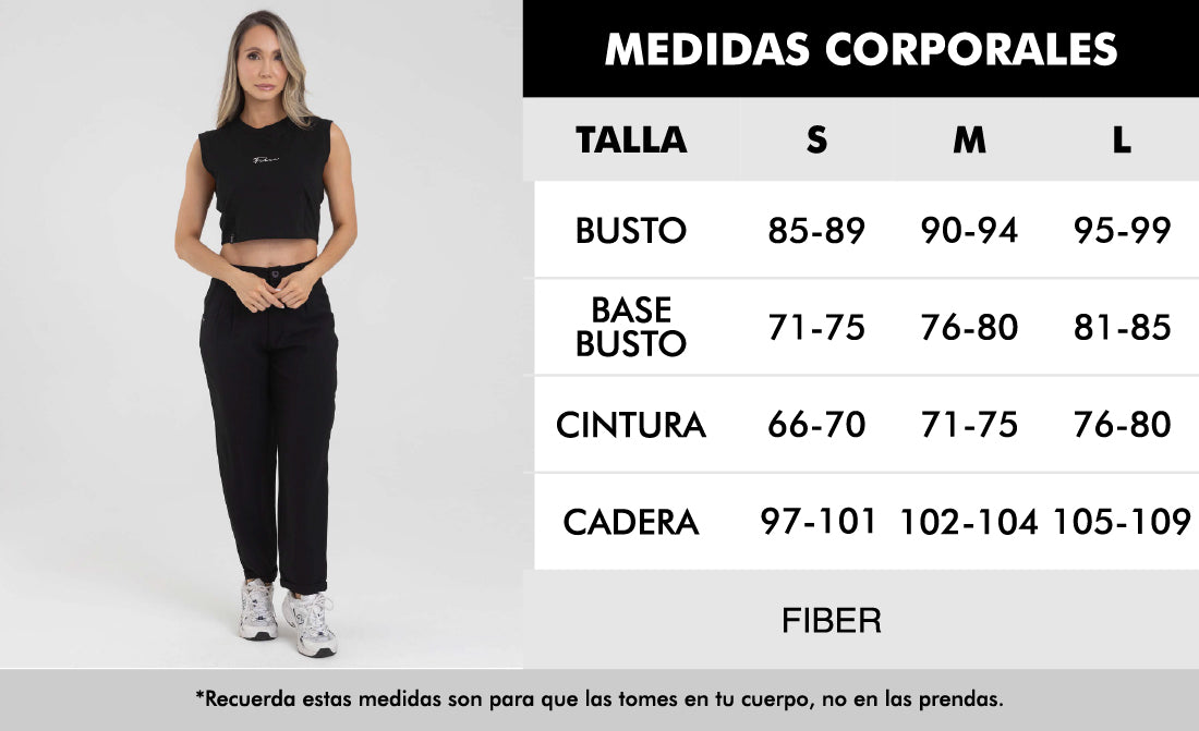 Pantalón casualwear negro muse FIBER