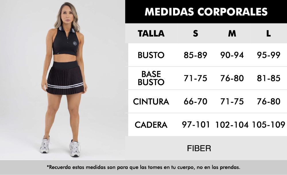 FALDA PLEGADA BLANCO GOOD SPORT FIBER