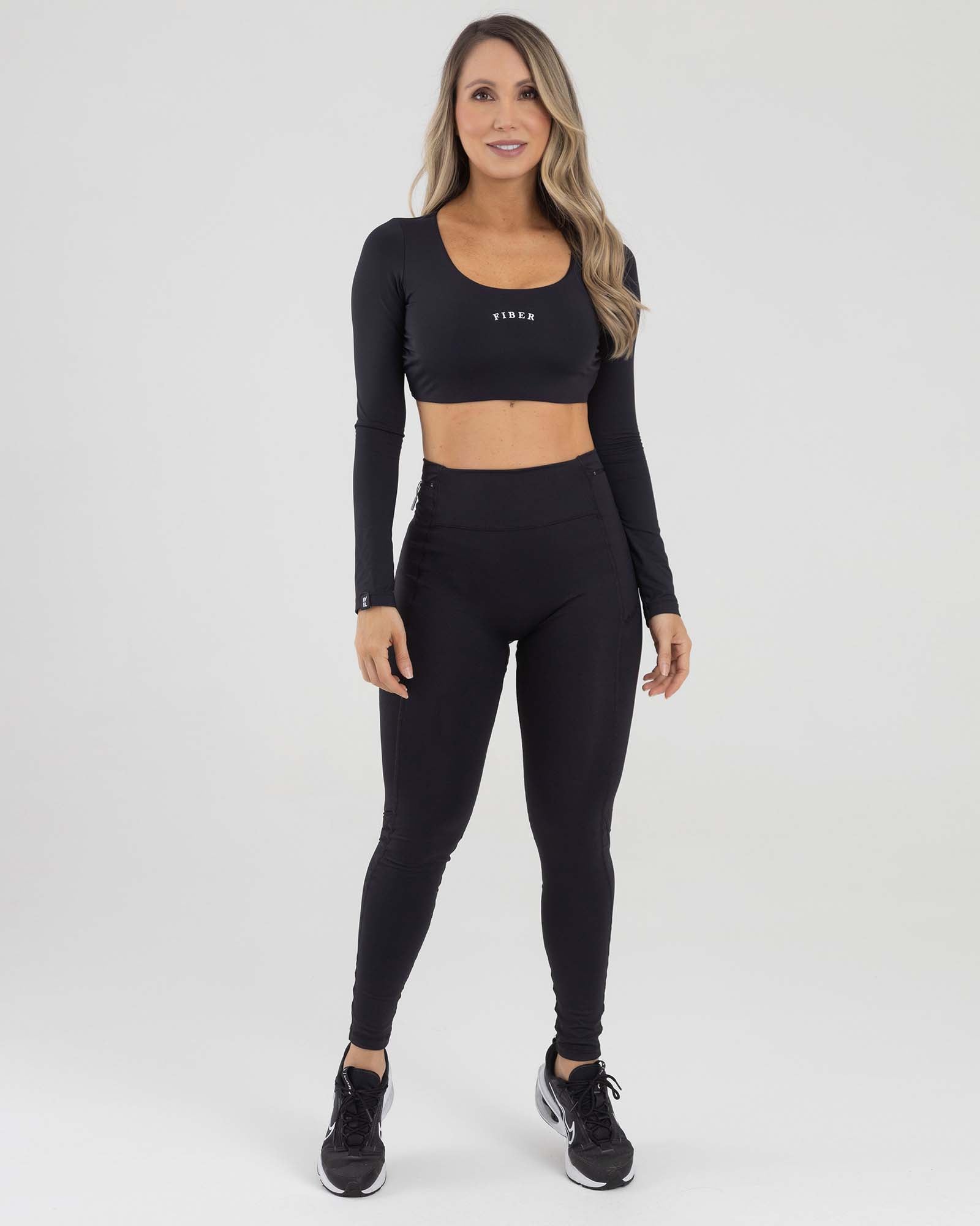 LEGGINGS SIDE ZIPPERS NEGRO GOOD SPORT FIBER