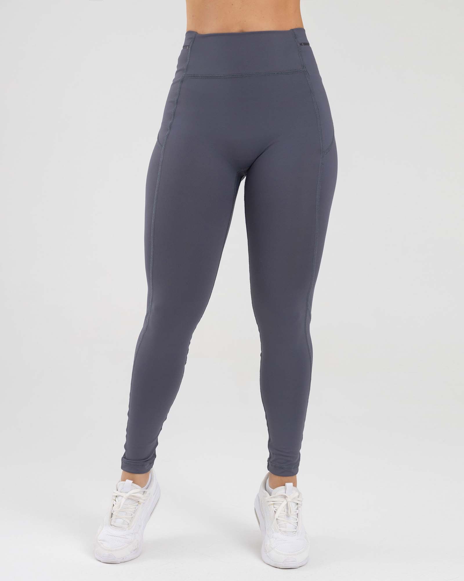 LEGGINGS SIDE ZIPPERS GRIS SHARK GOOD SPORT FIBER