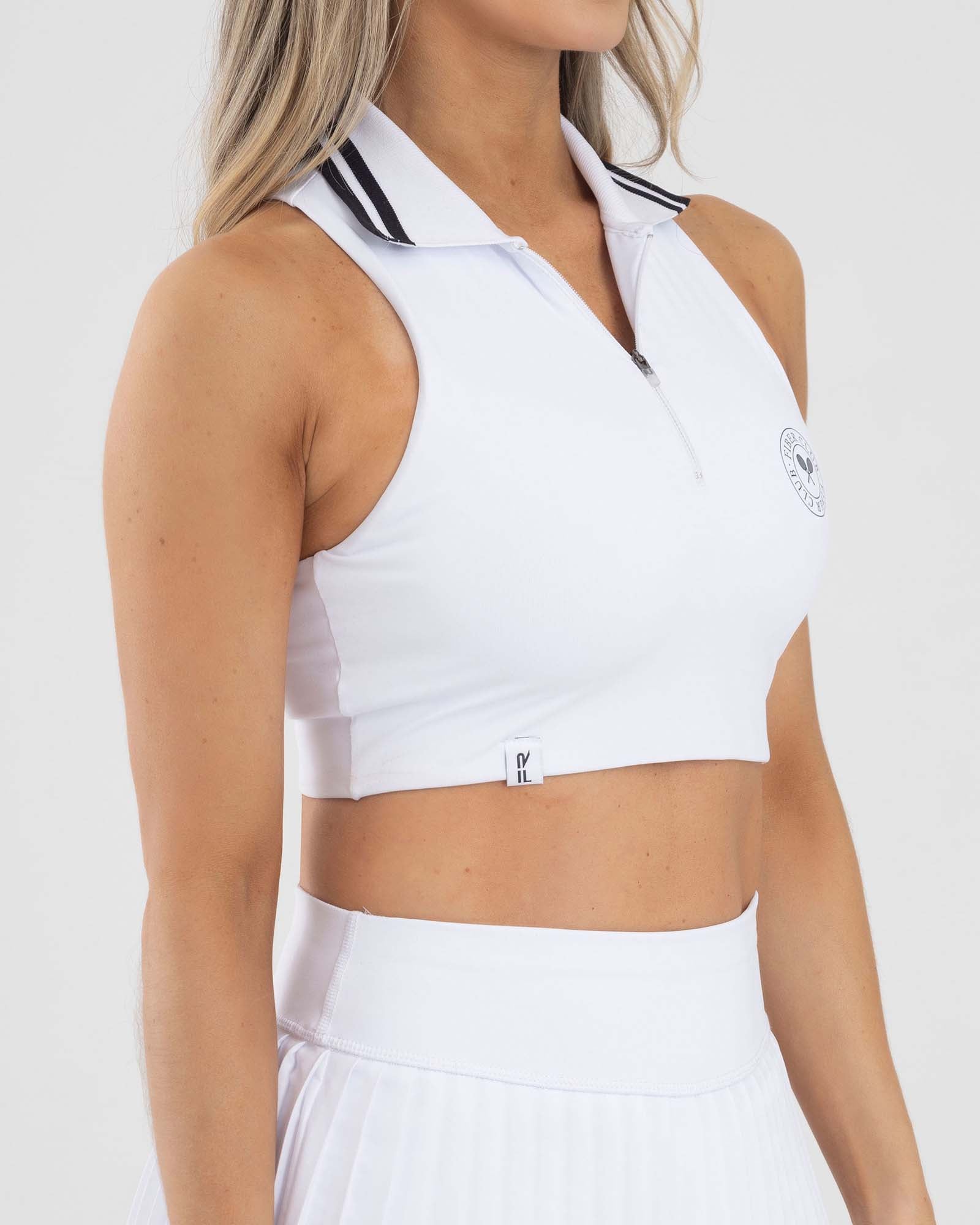 TOP MANGA SISA CUELLO TEJIDO BLANCO GOOD SPORT FIBER