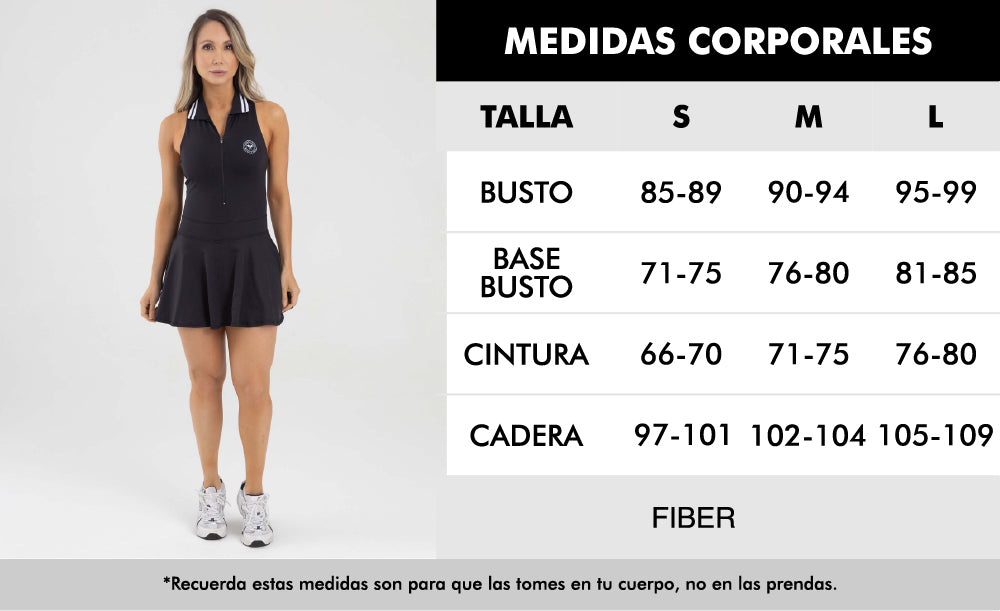 VESTIDO CUELLO TEJIDO BLANCO GOOD SPORT FIBER