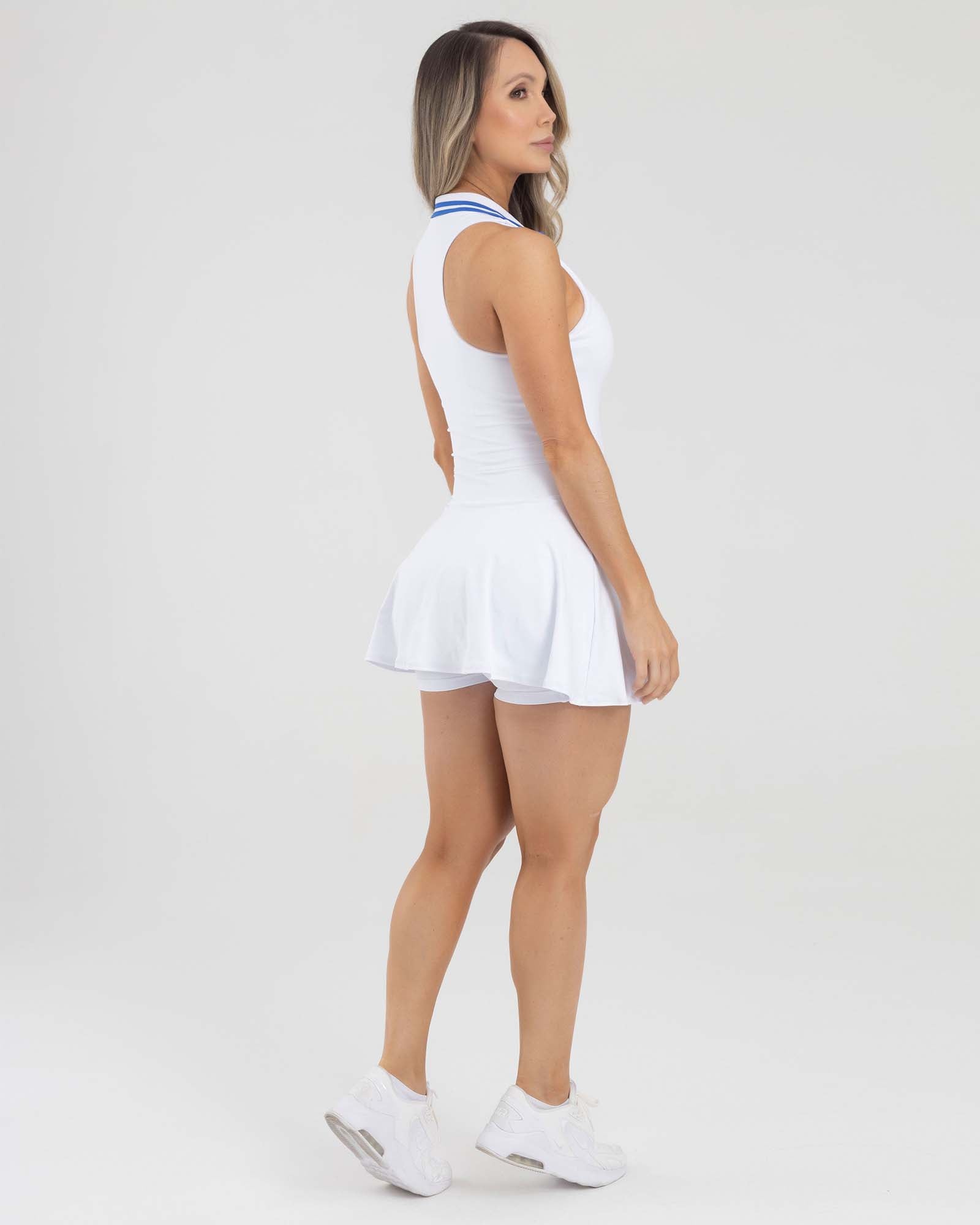 VESTIDO CUELLO TEJIDO BLANCO GOOD SPORT FIBER