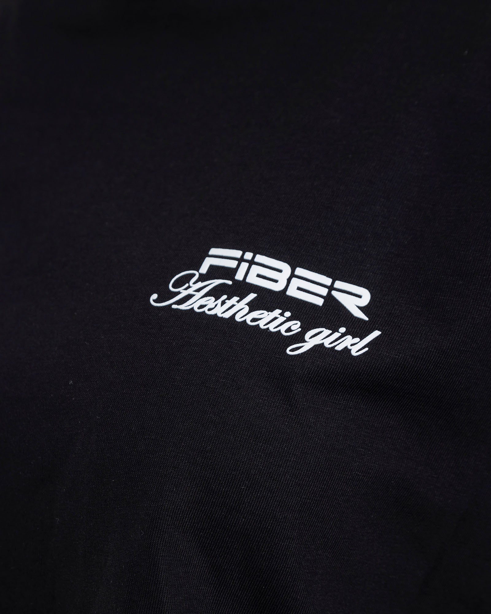 Camiseta corta holgada negro pilates FIBER
