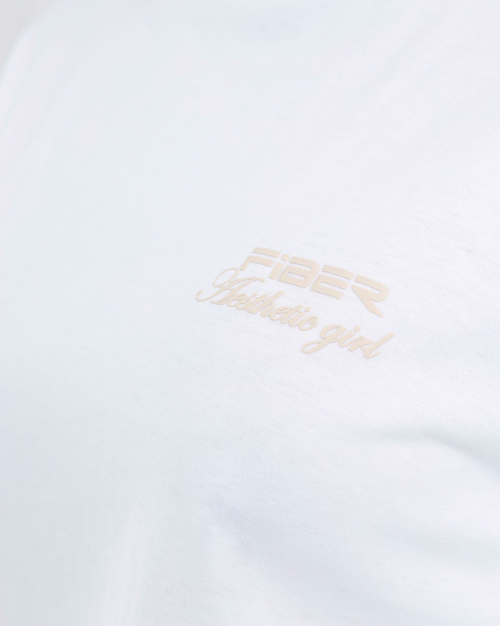 Camiseta corta holgada blanco pilates FIBER