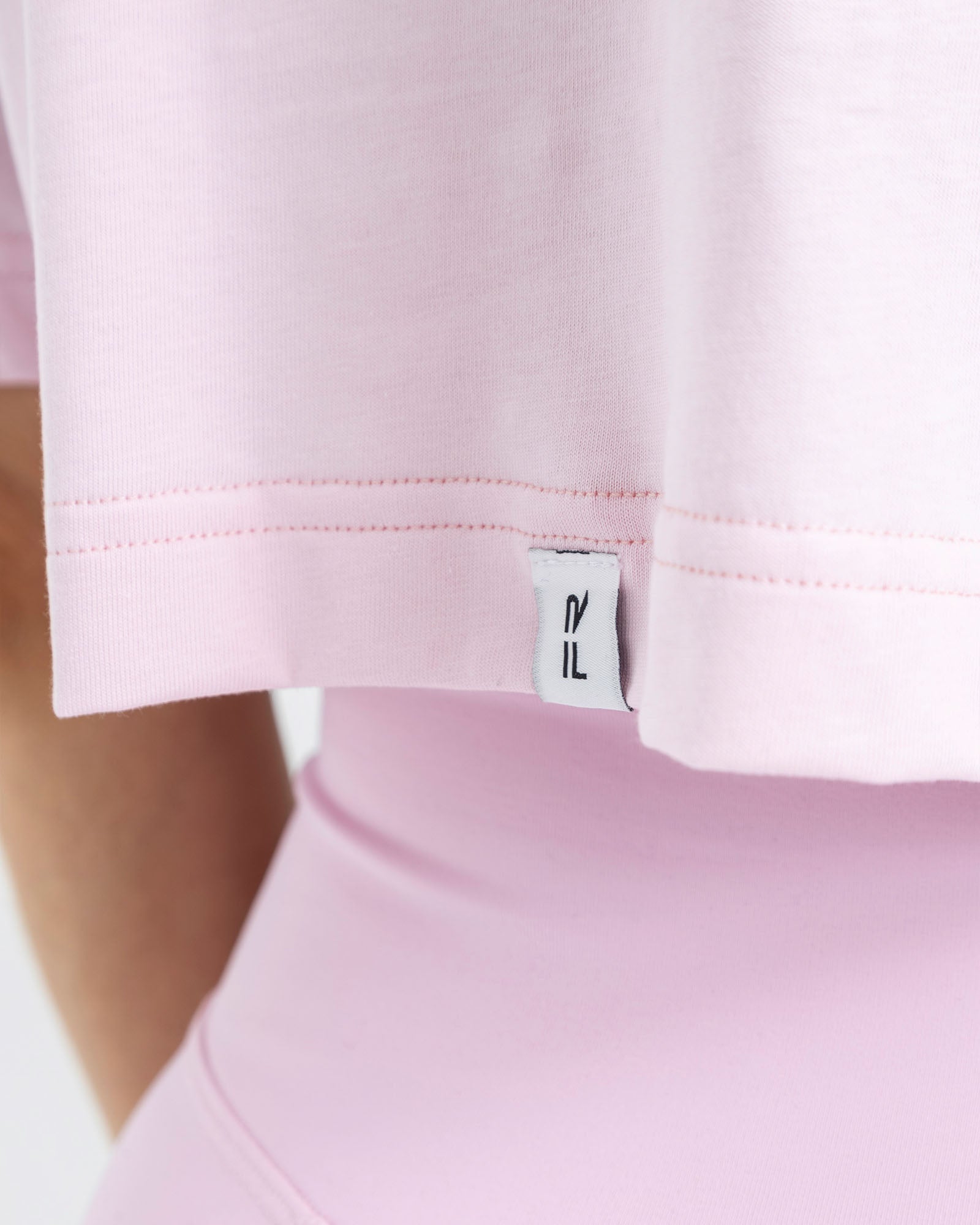 Camiseta corta holgada rosa blossom pilates FIBER