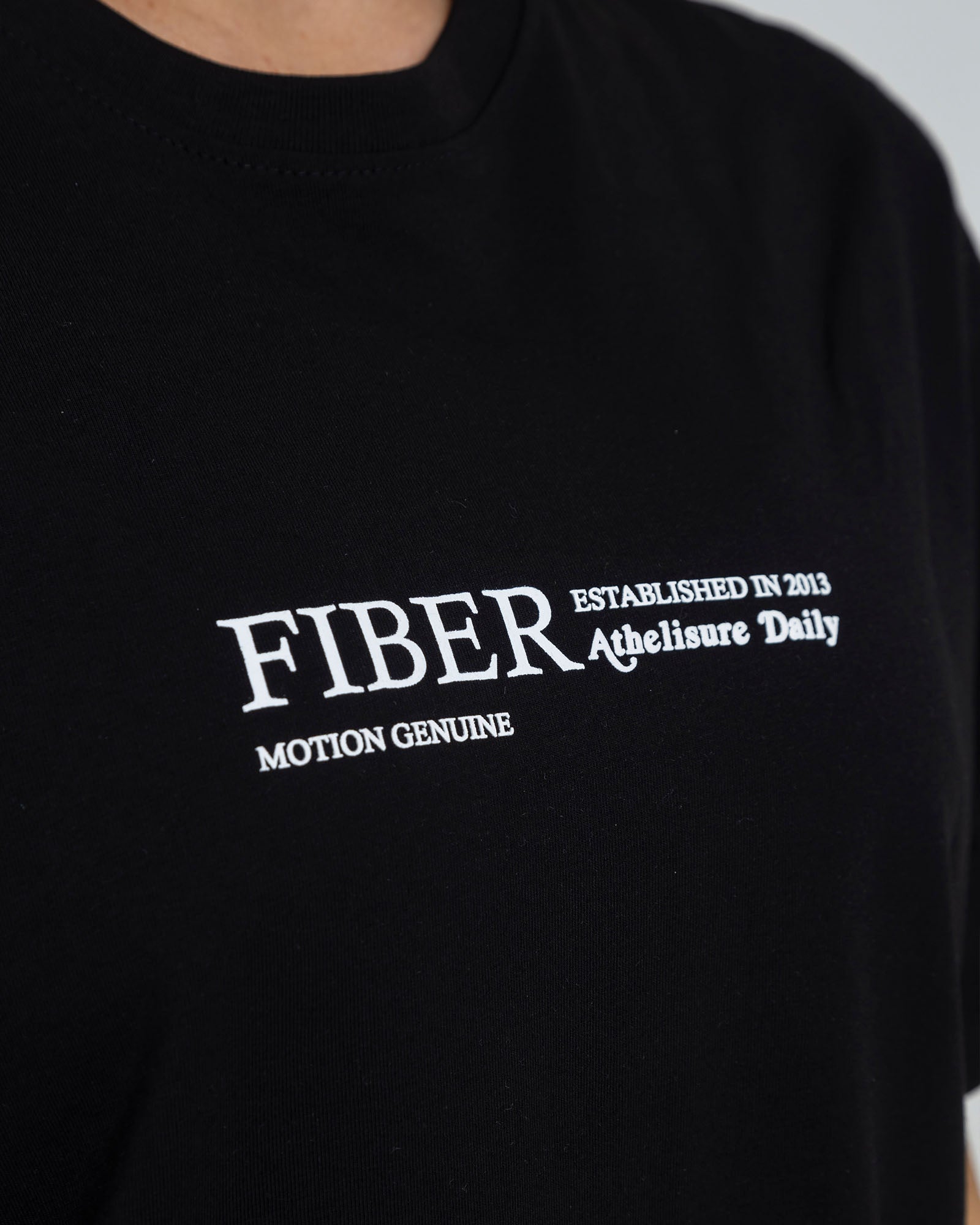 Camiseta oversize negra pilates FIBER