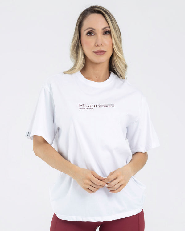 Camiseta oversize blanco pilates FIBER
