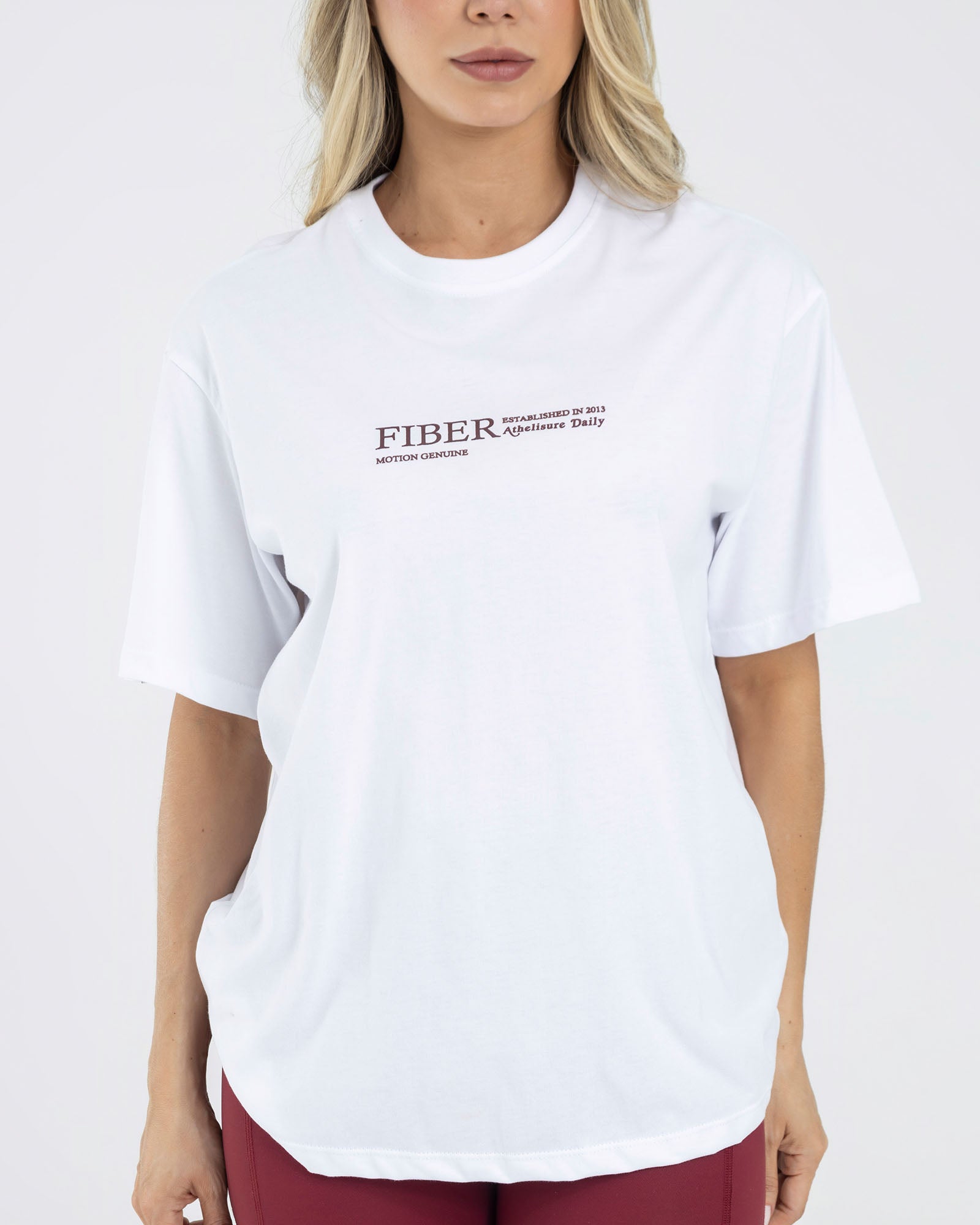 Camiseta oversize blanco pilates FIBER
