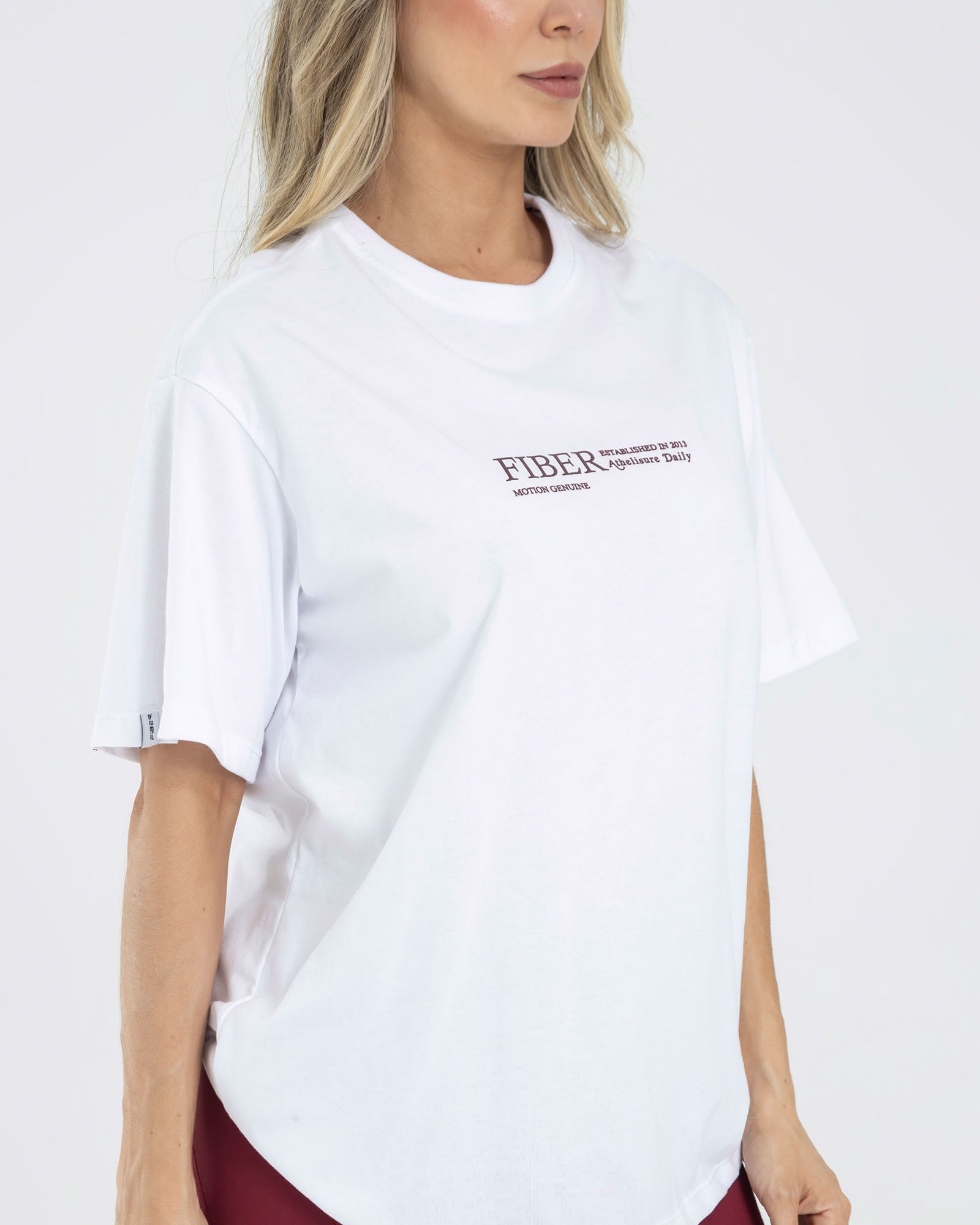 Camiseta oversize blanco pilates FIBER