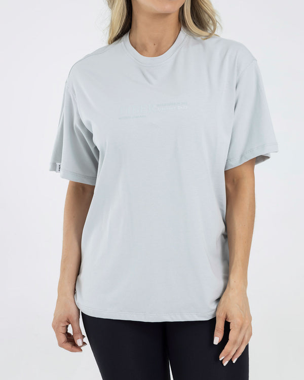 Camiseta oversize gris pilates FIBER