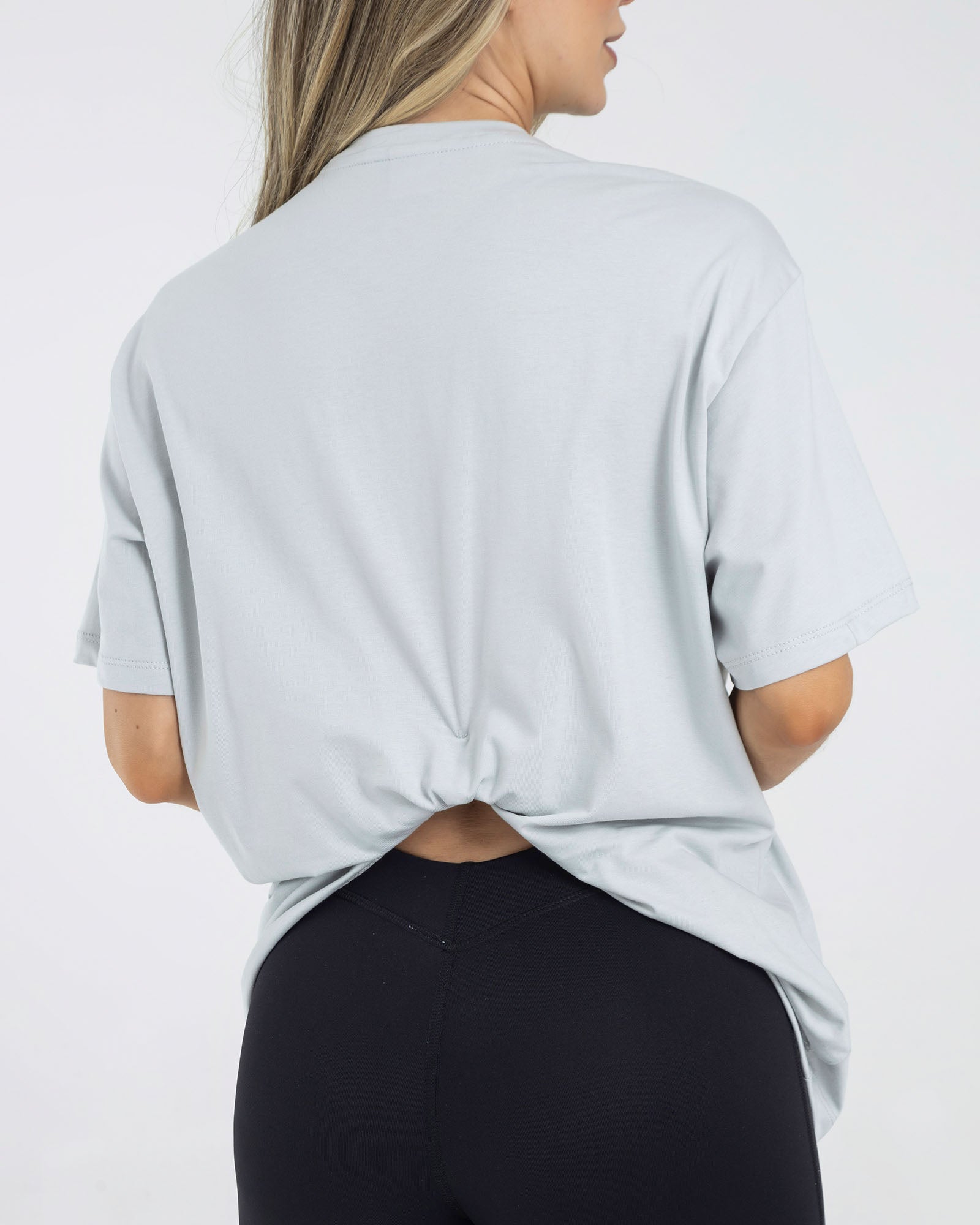 Camiseta oversize gris pilates FIBER