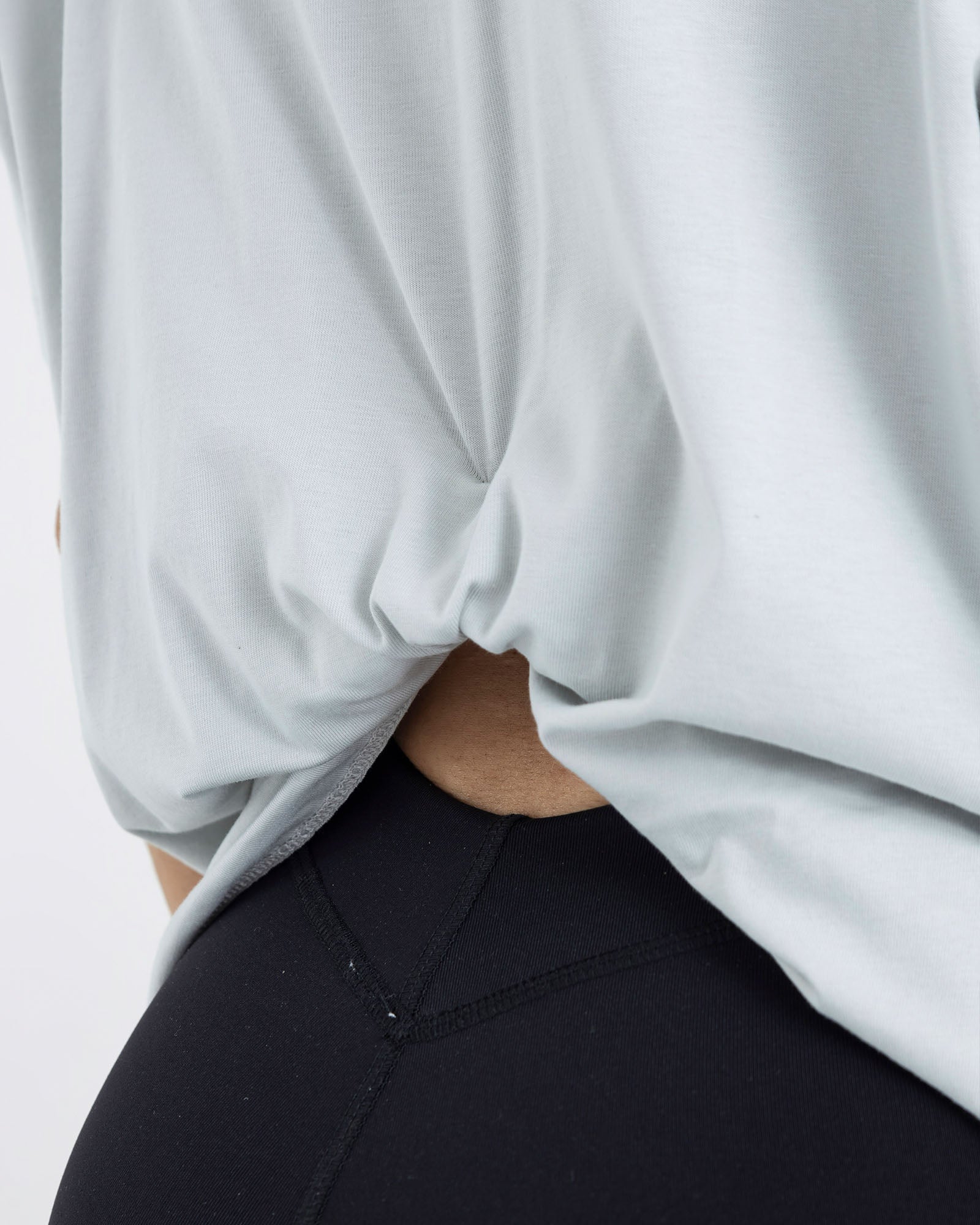 Camiseta oversize gris pilates FIBER