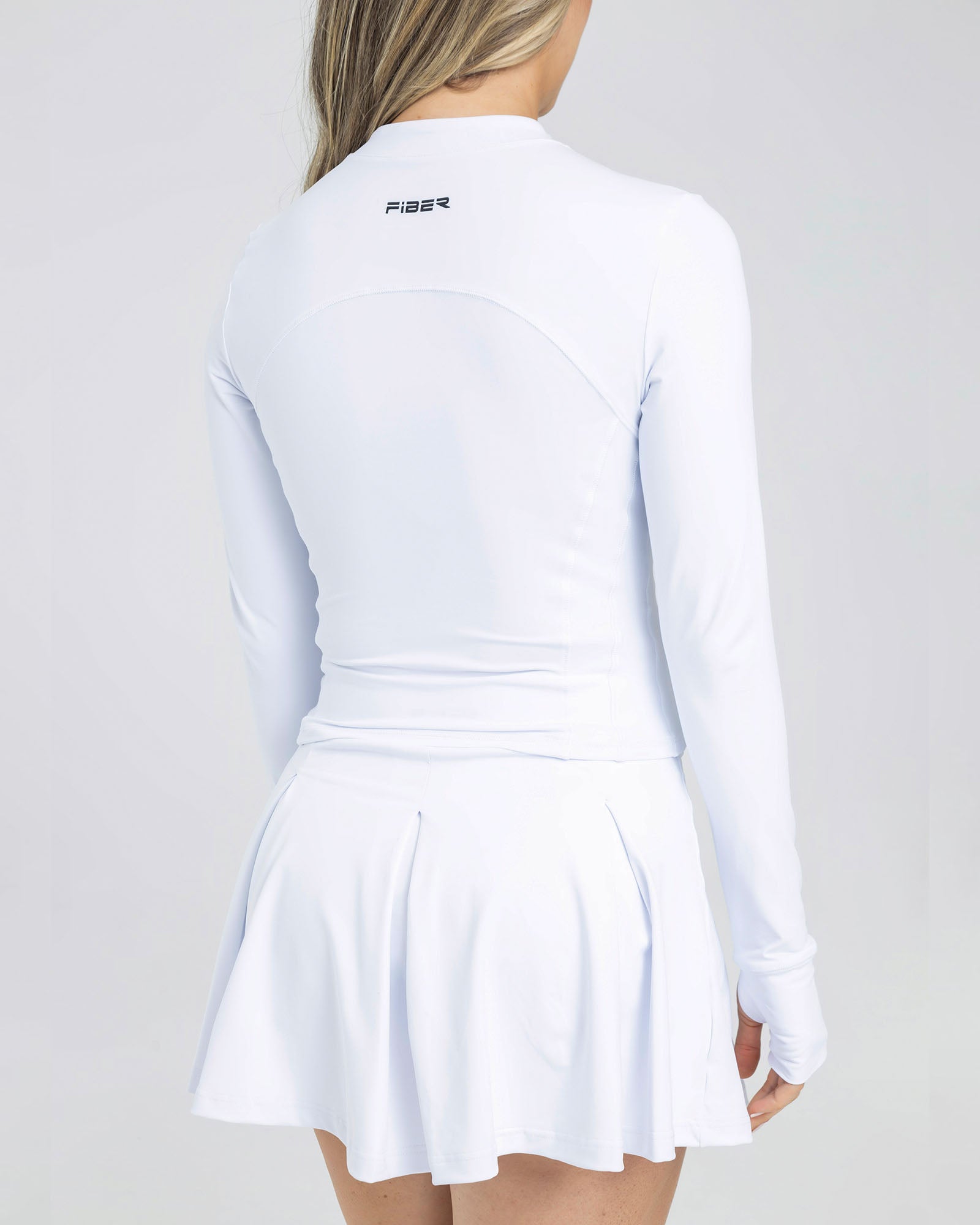 Chaqueta sportwear blanco pilates FIBER