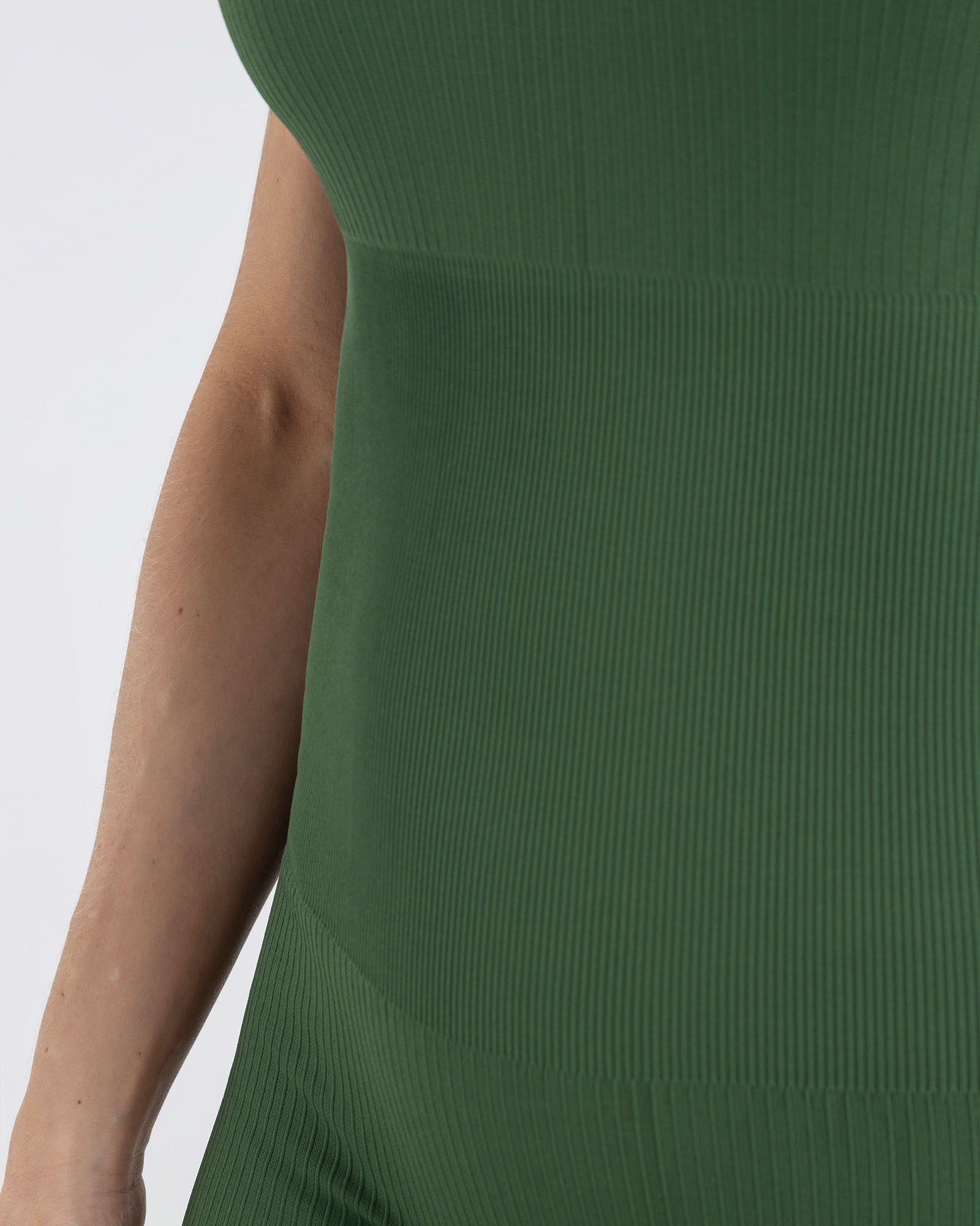 Enterizo manga sisa seamless ruching verde oscuro pilates FIBER