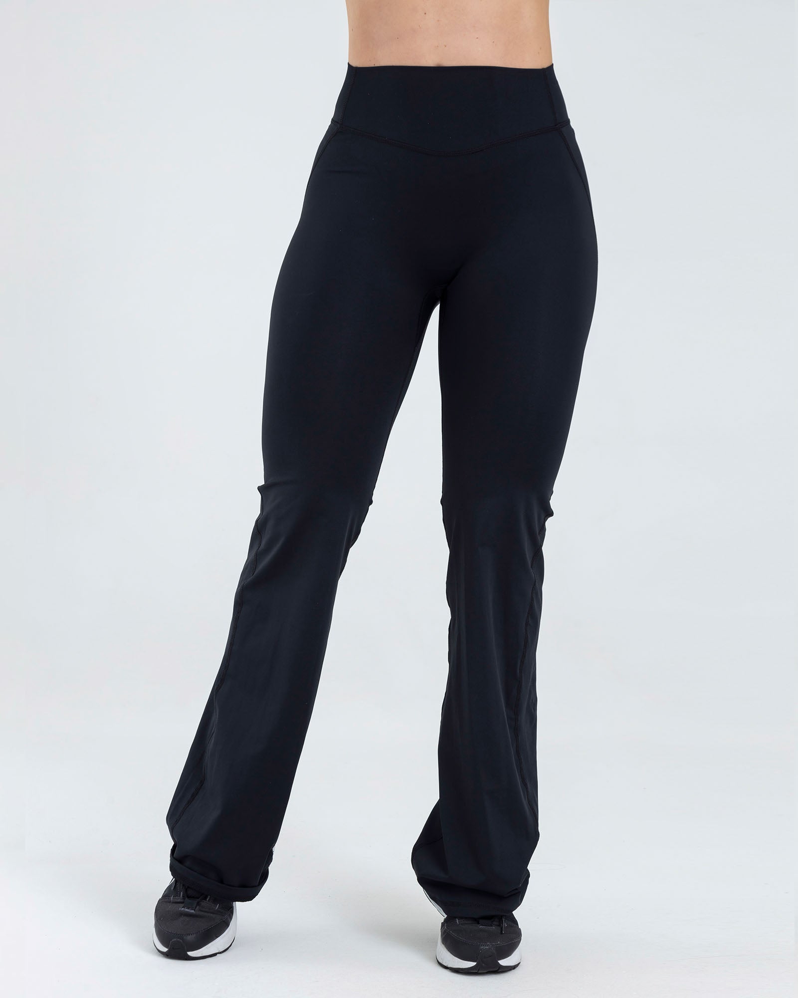Leggings bell bottoms pilates negro FIBER