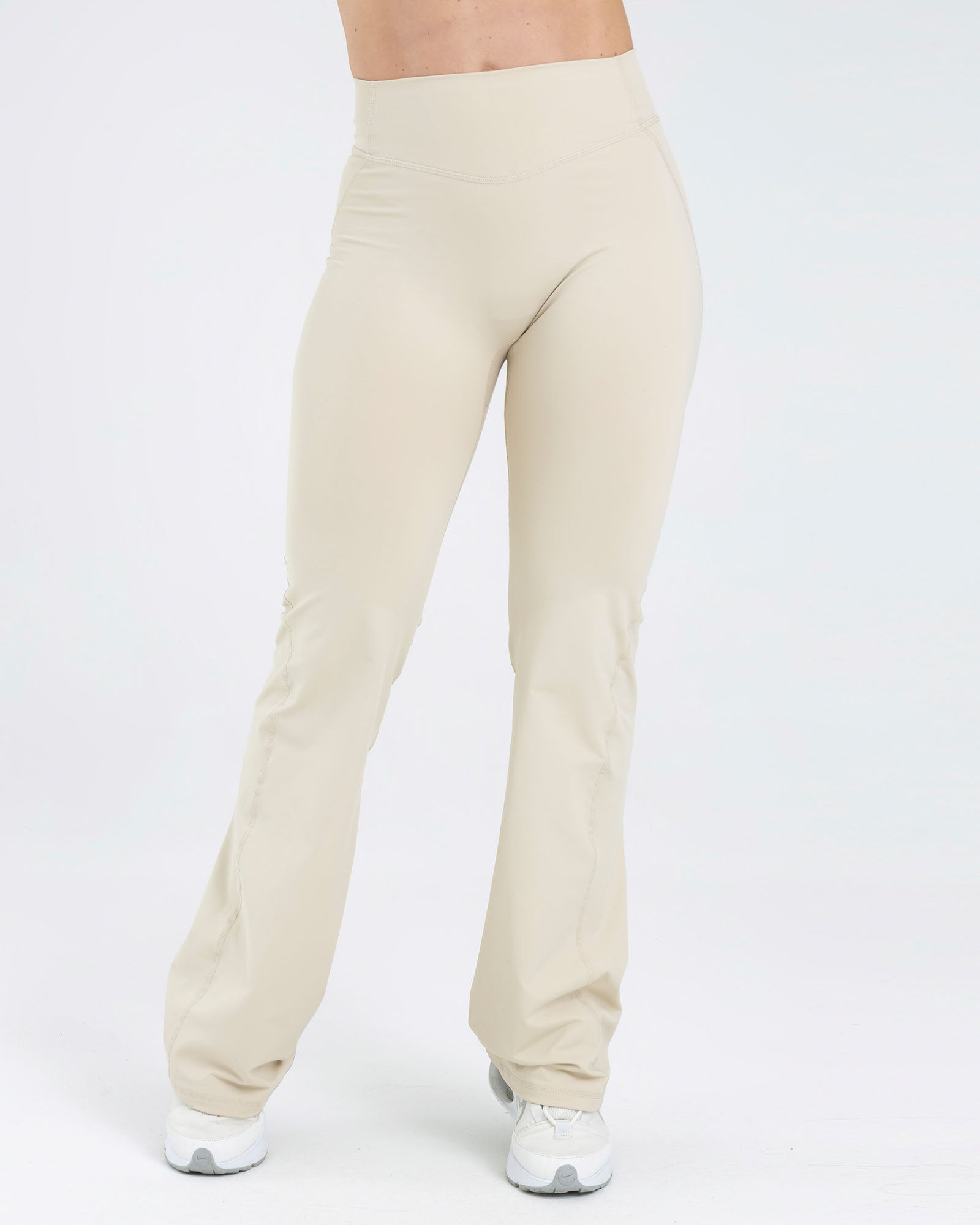 Leggings bell bottoms pilates beige FIBER