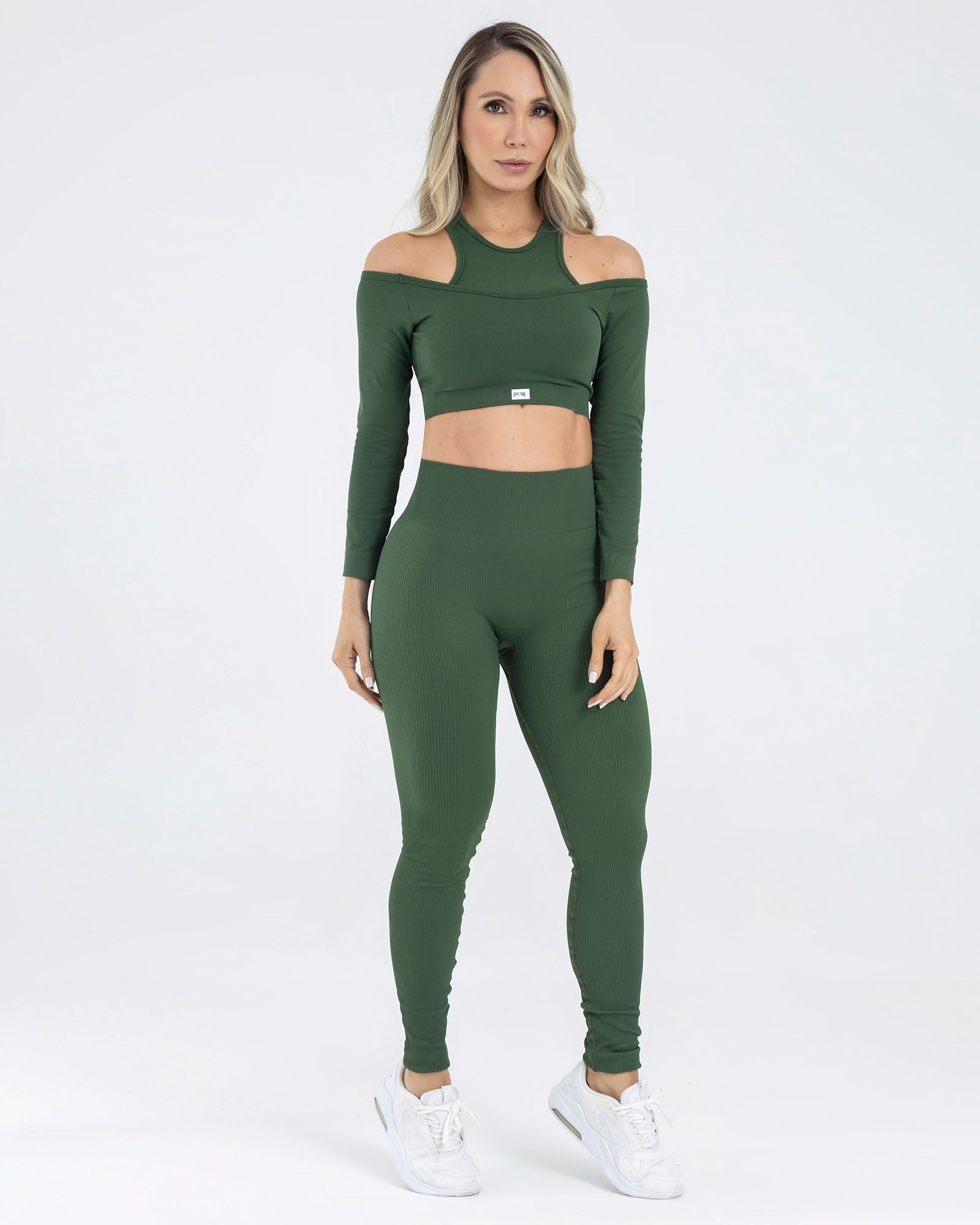 Leggings seamless verde oscuro pilates FIBER