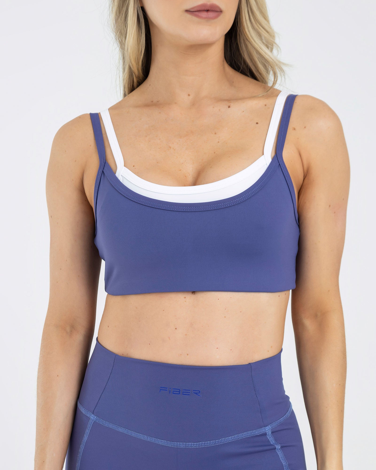 Top manga sisa double azul skipper pilates FIBER