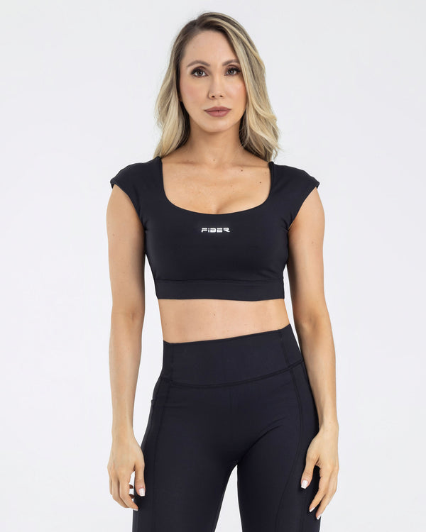 Top manga sisa negro pilates FIBER