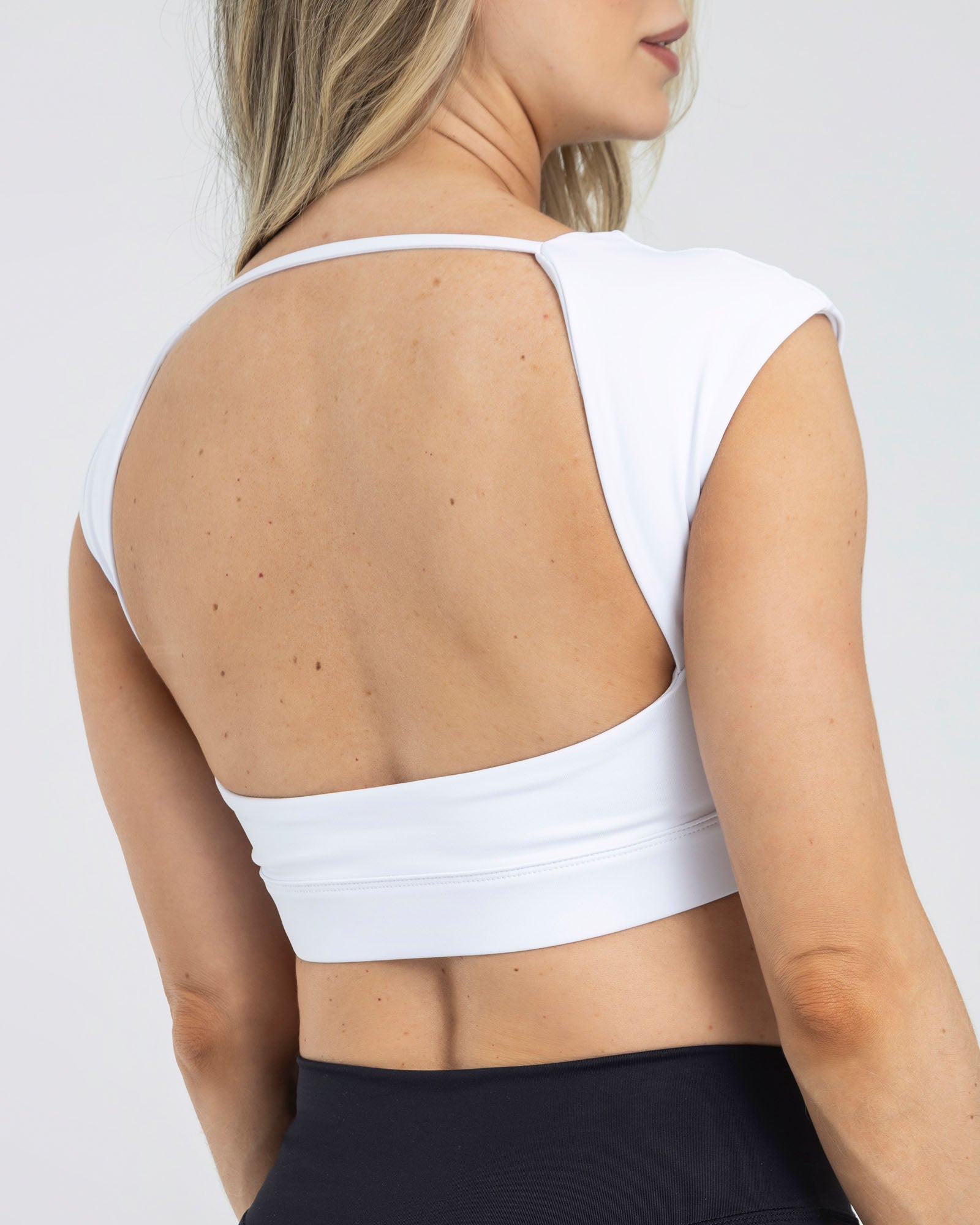 Top manga sisa blanco pilates FIBER