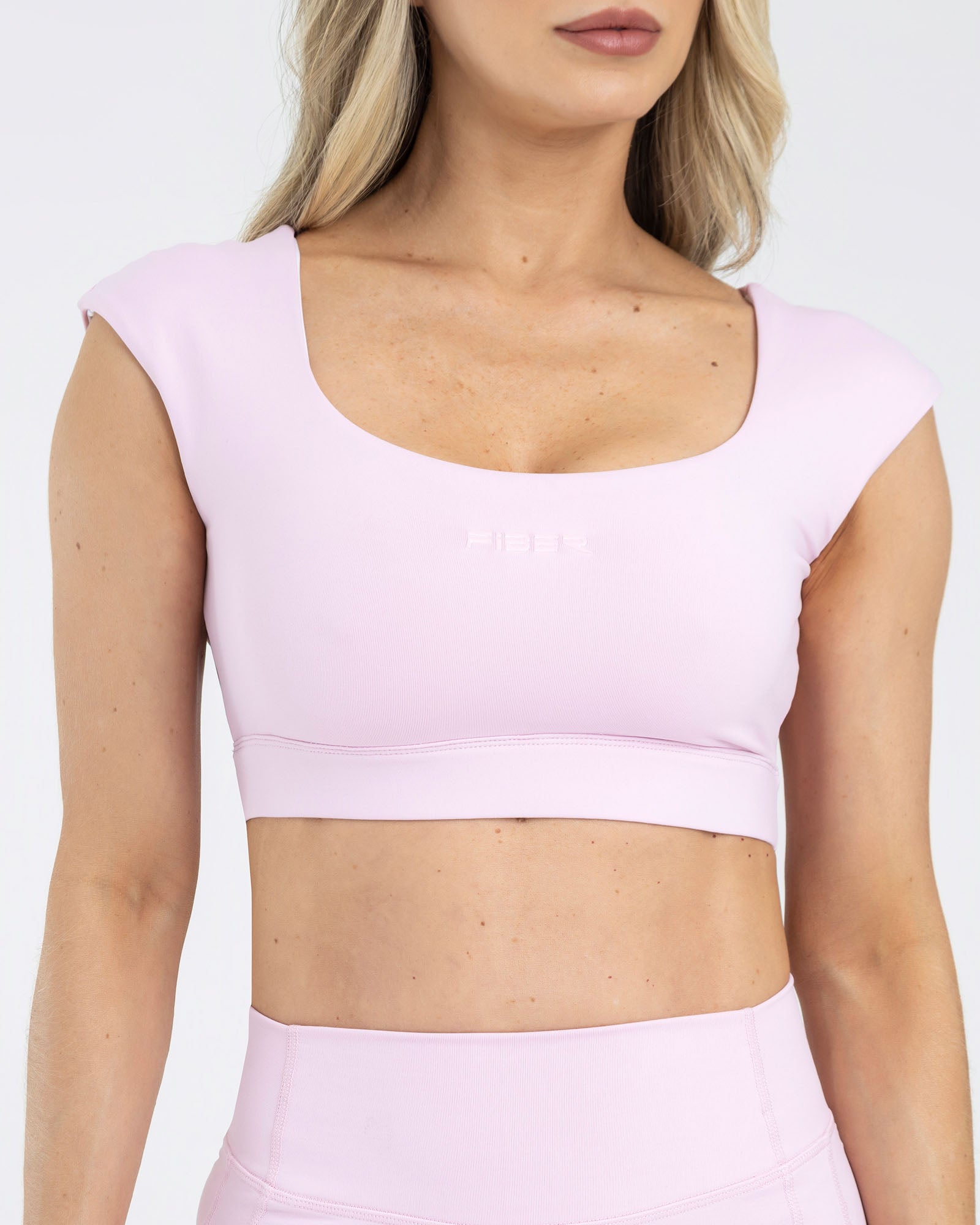 Top manga sisa rosa blossom pilates FIBER