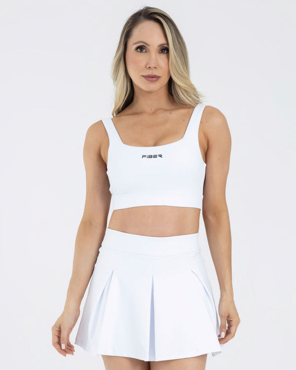 Top manga sisa sport blanco pilates FIBER