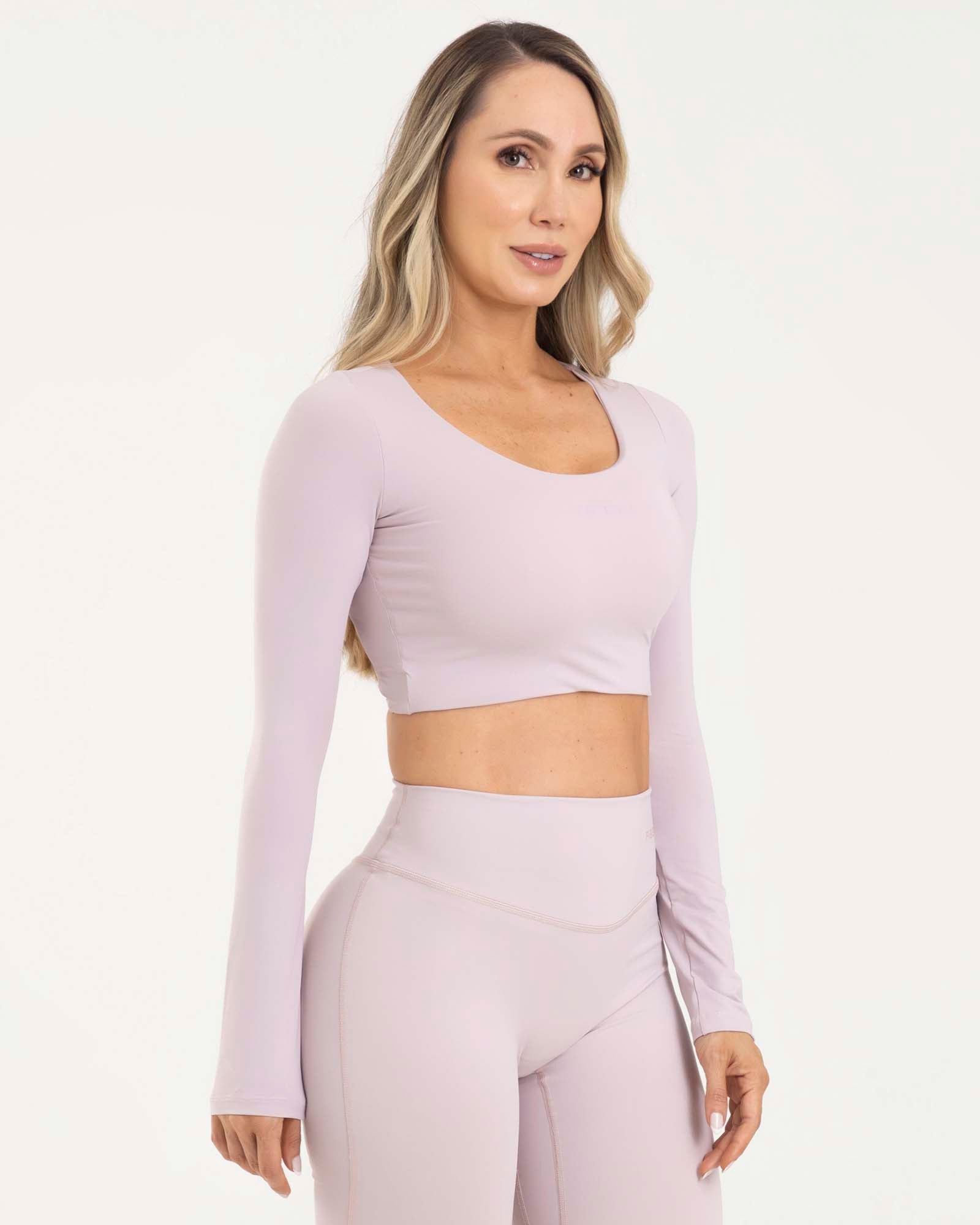 Top manga larga violeta pilates FIBER