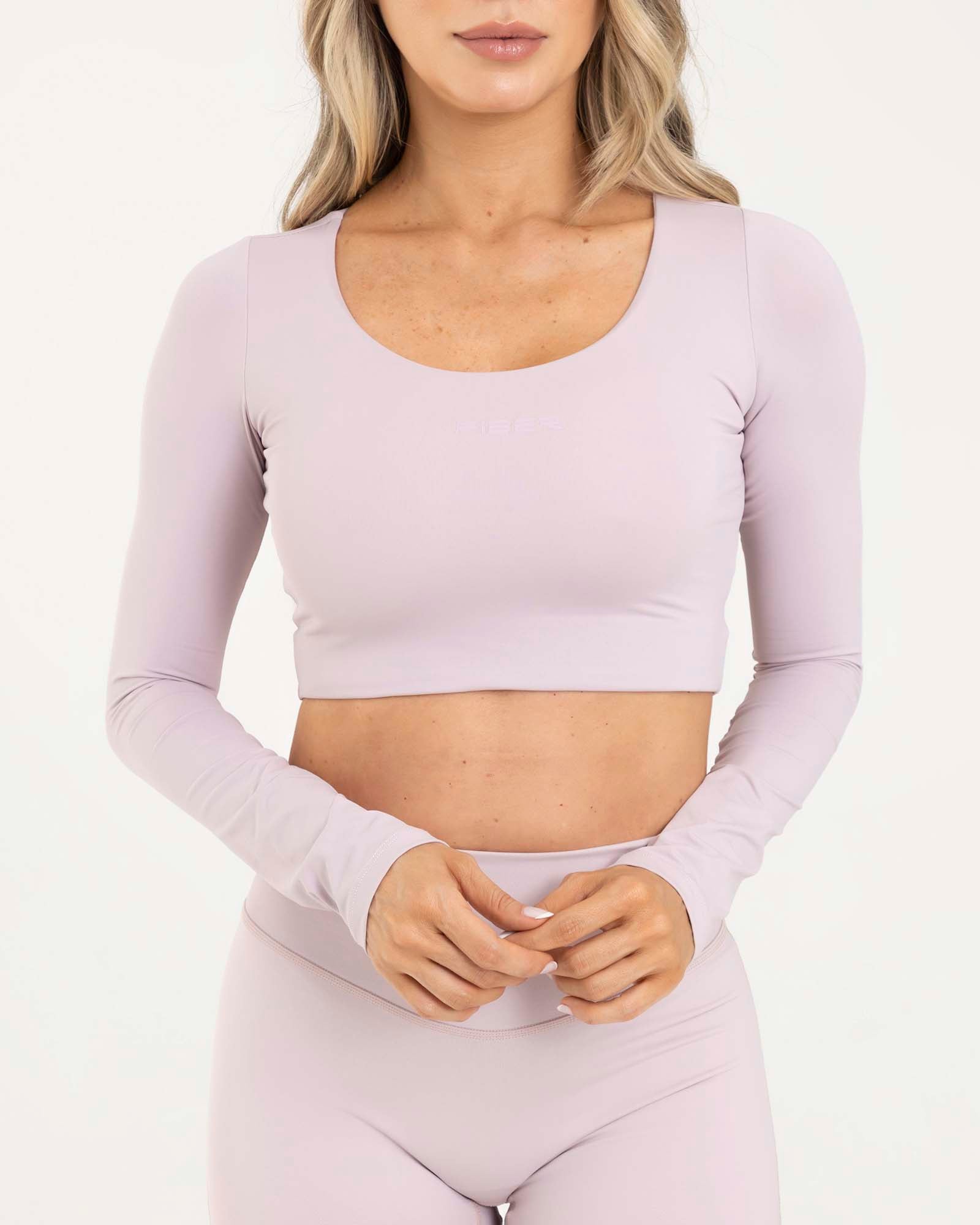 Top manga larga violeta pilates FIBER