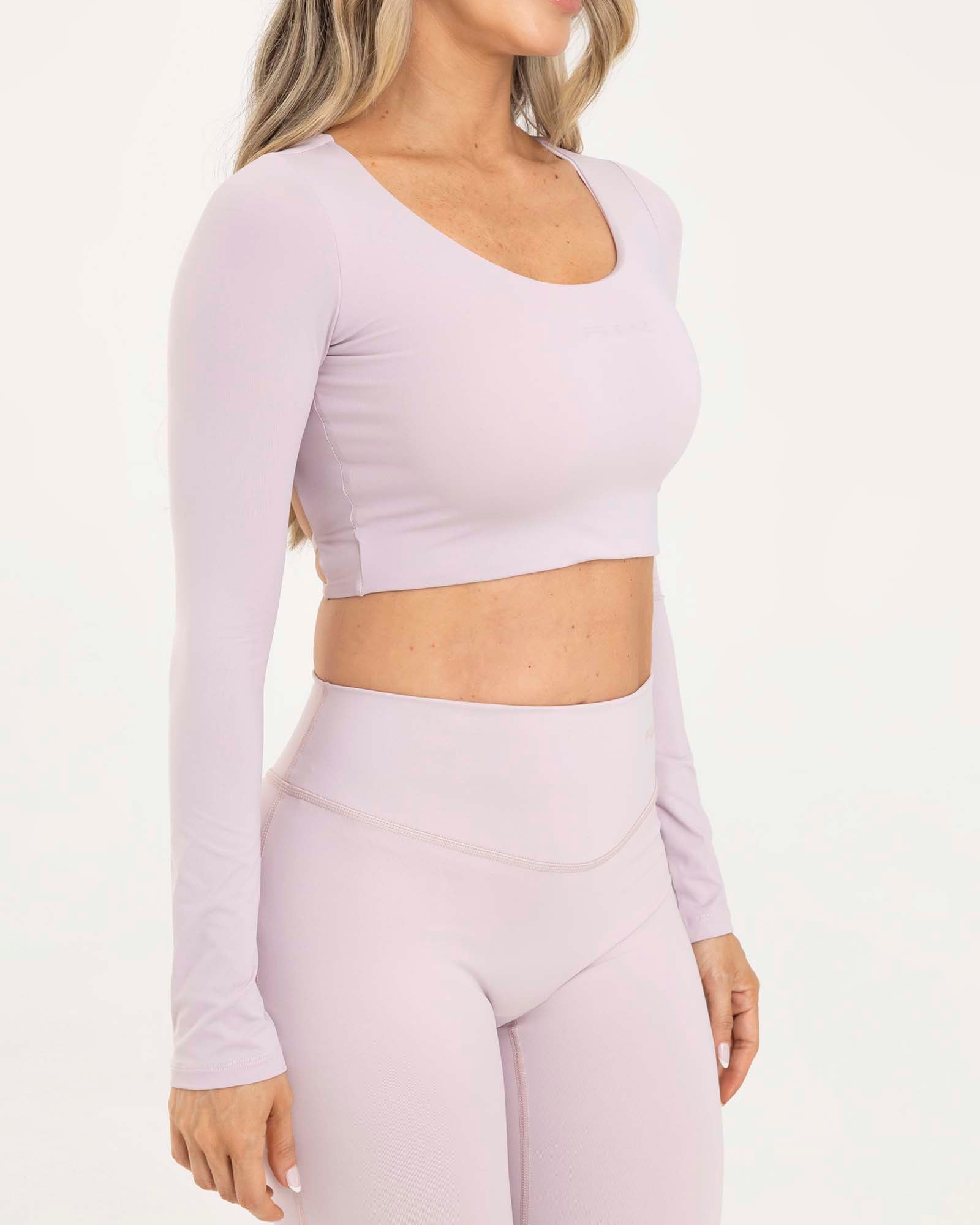 Top manga larga violeta pilates FIBER