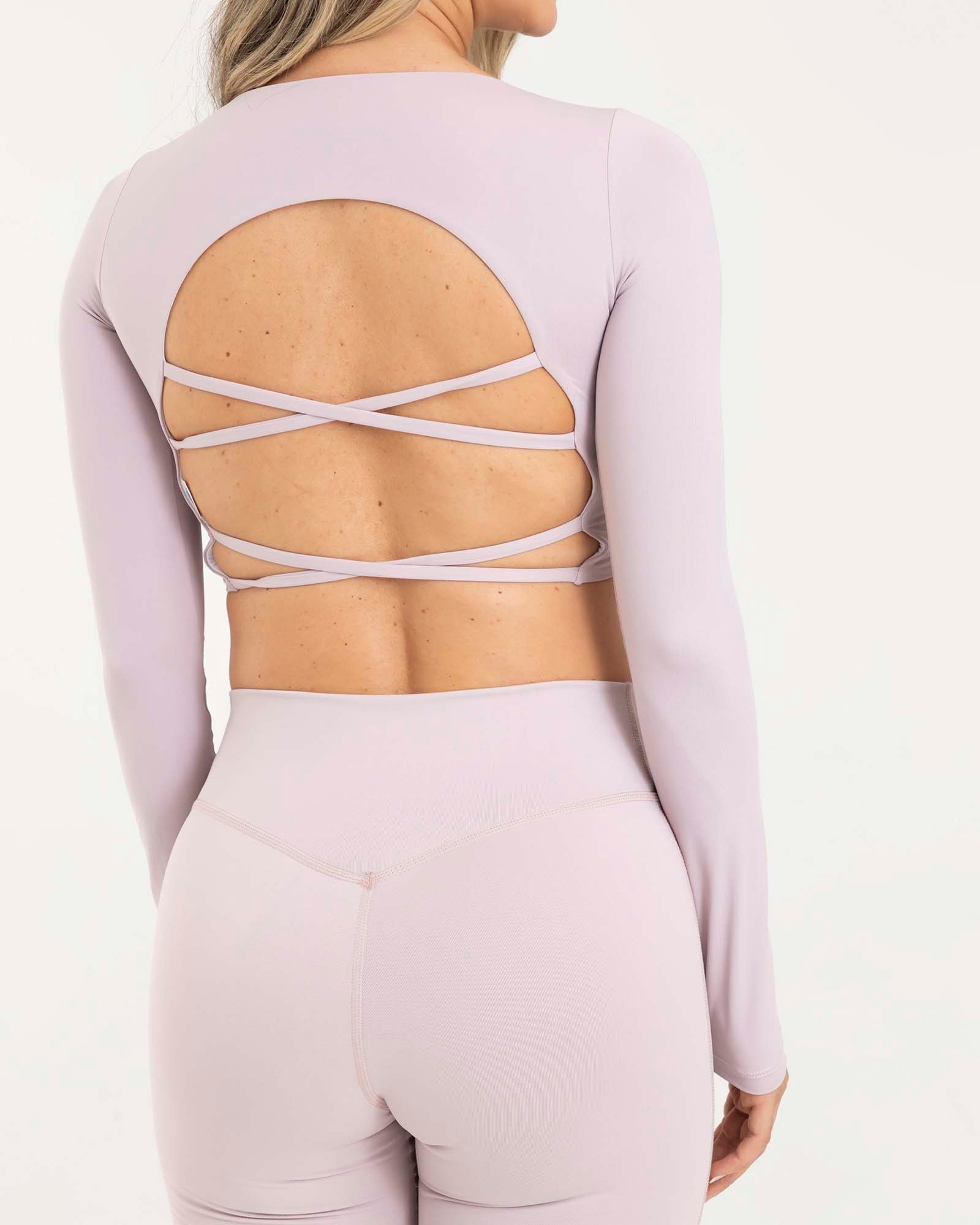 Top manga larga violeta pilates FIBER