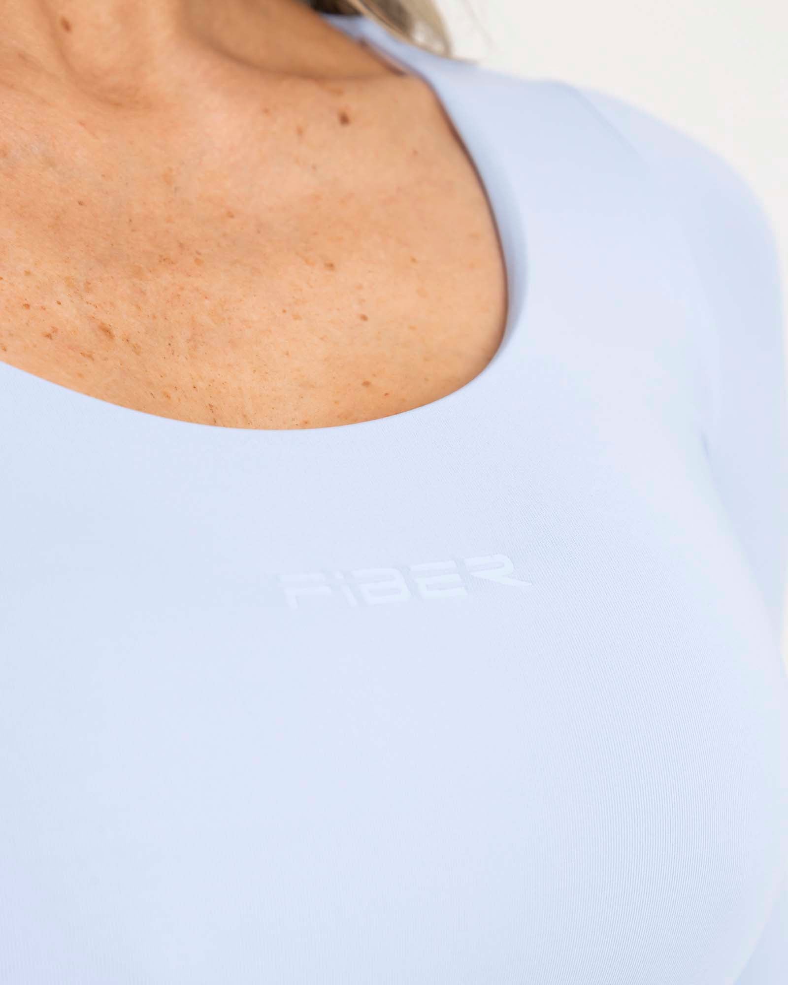 Top manga larga azul bebe pilates FIBRA