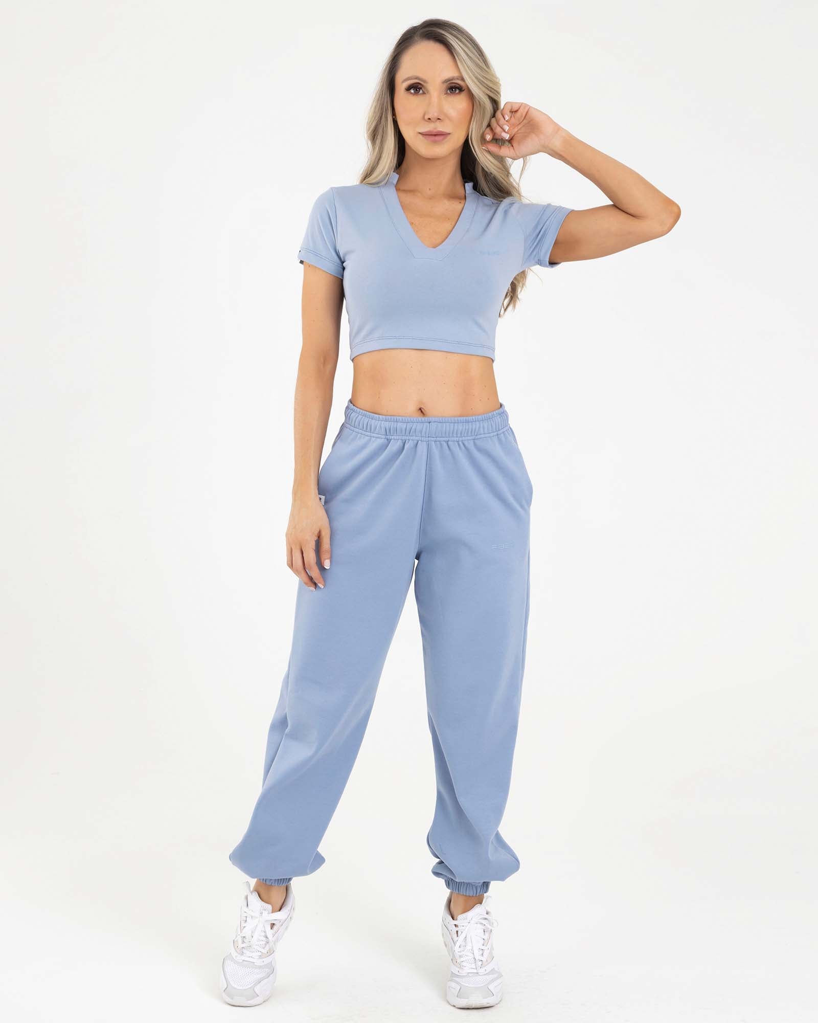 Jogger streetwear azul elemental sporty FIBER