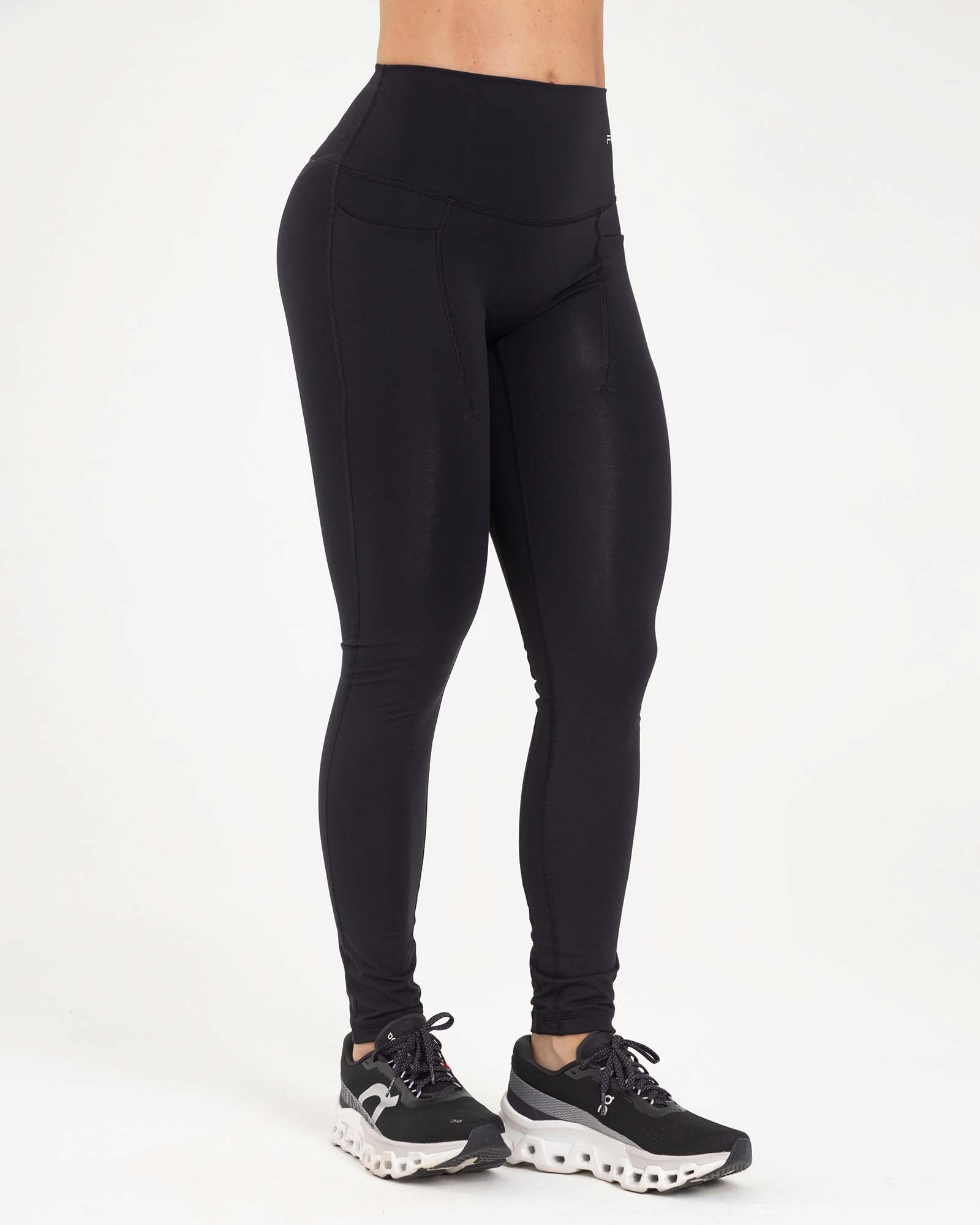 Leggings pockets negro sporty FIBER