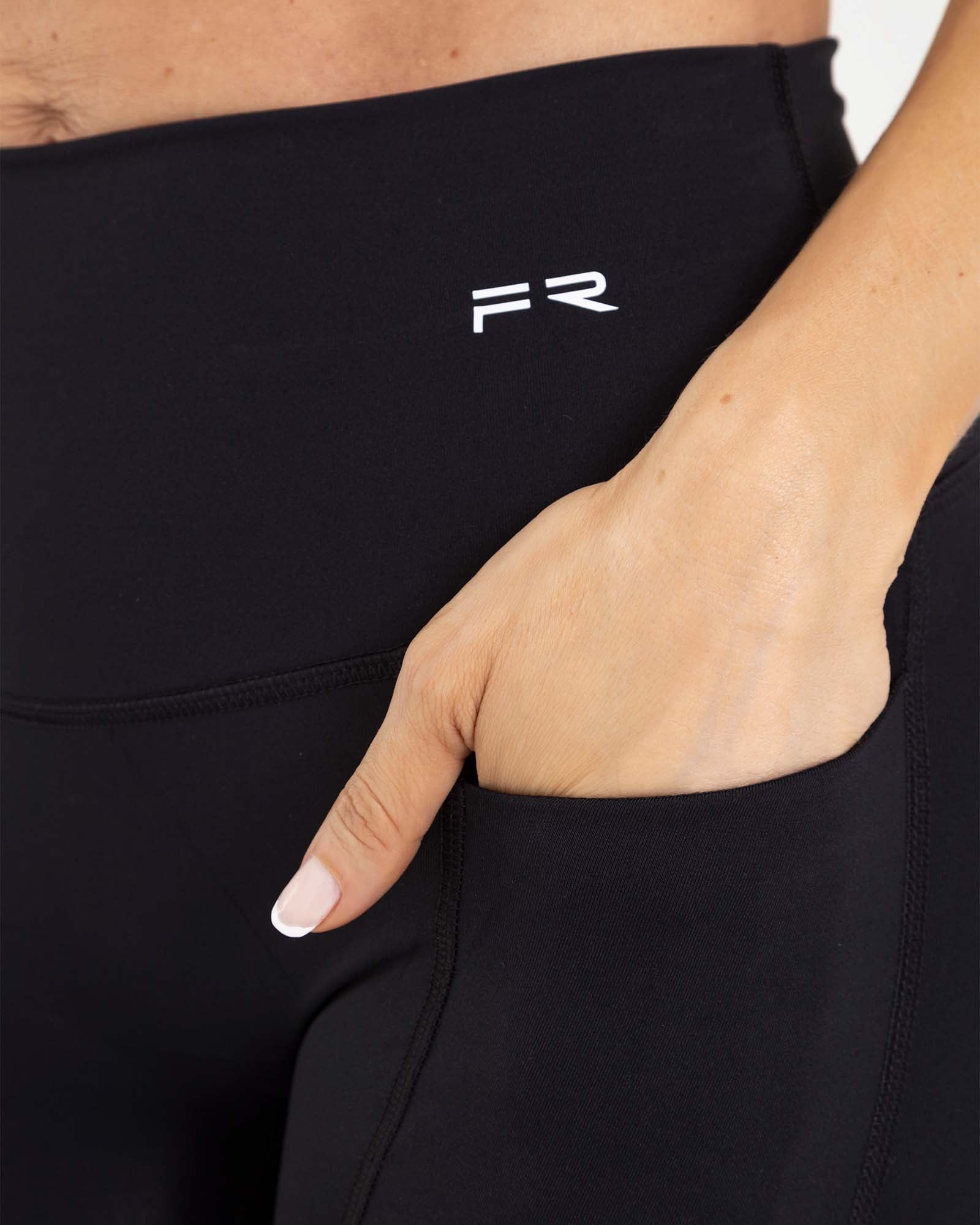Leggings pockets negro sporty FIBER