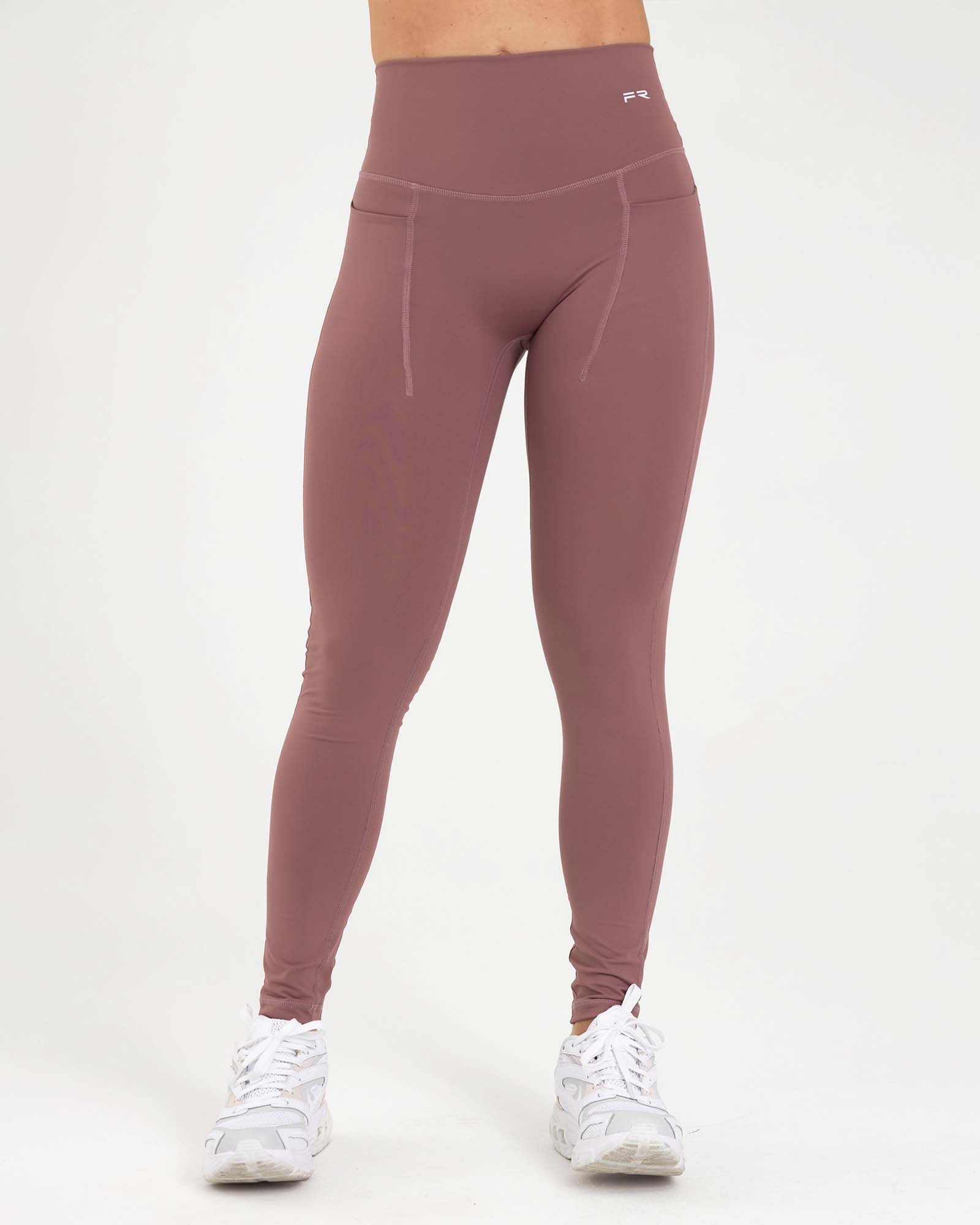 Leggings pockets rose brown sporty FIBER