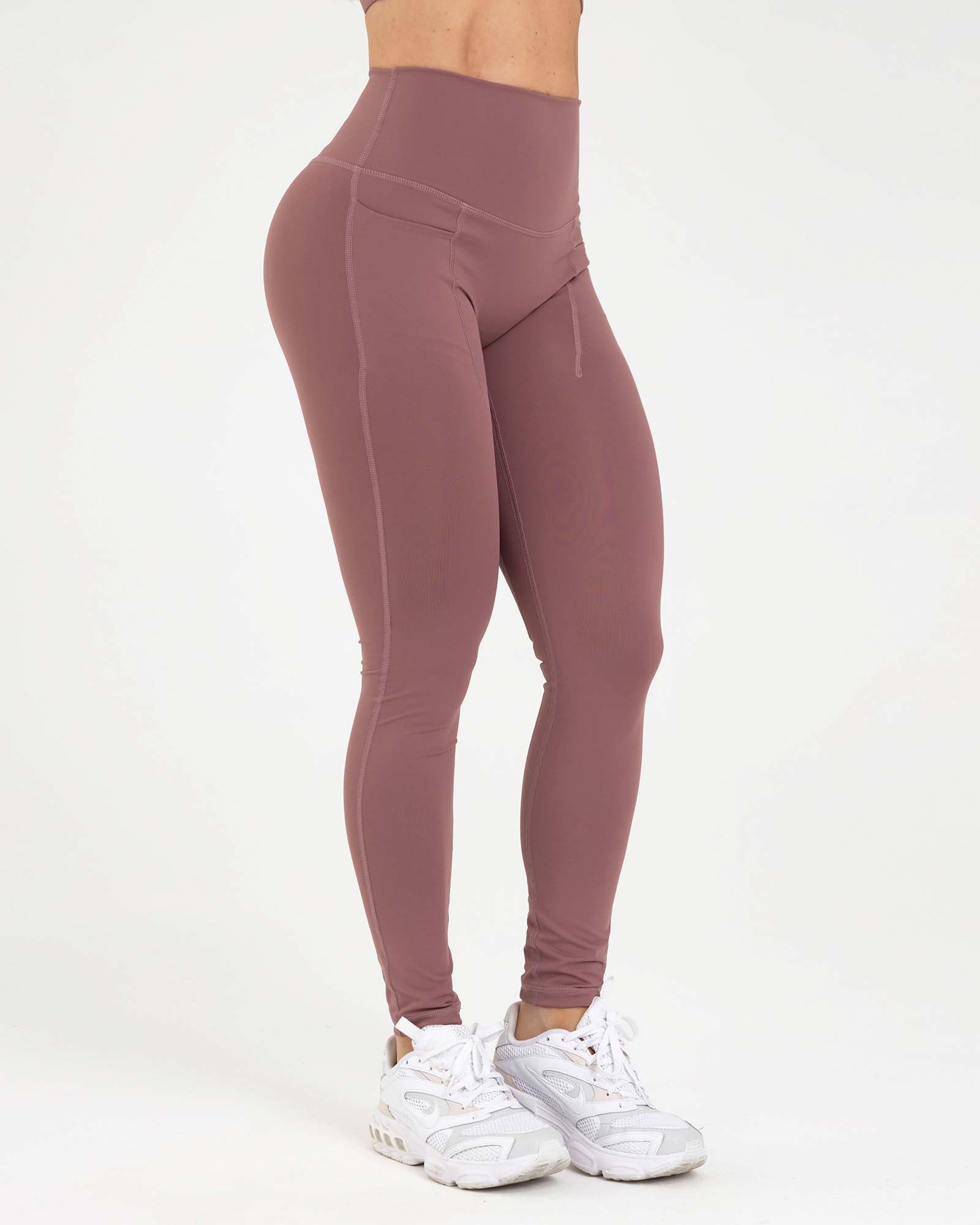 Leggings pockets rose brown sporty FIBER