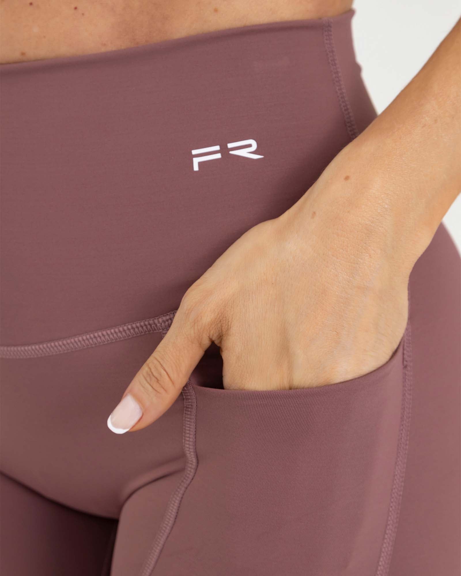 Leggings pockets rose brown sporty FIBER