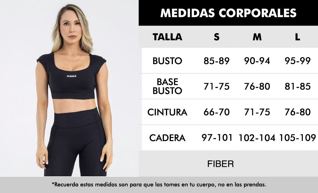 Top manga sisa negro pilates FIBER