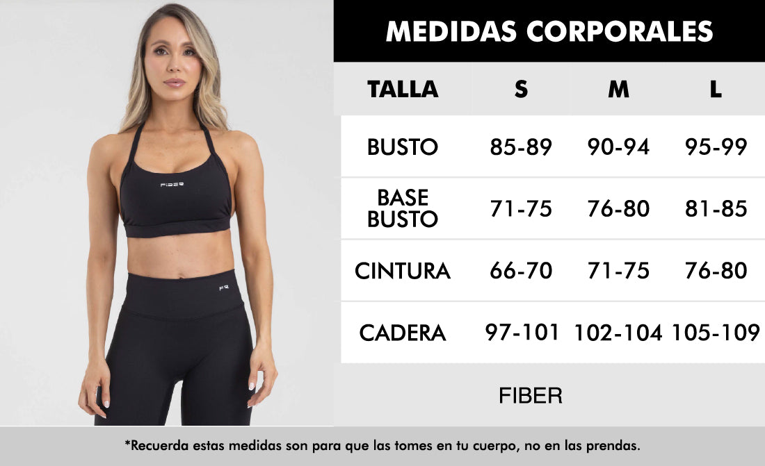 Top halter negro muse FIBER