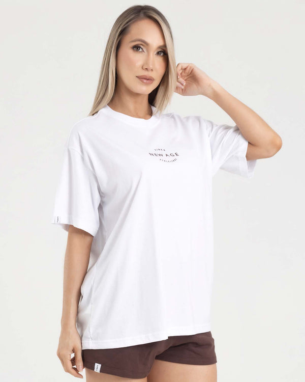 Camiseta oversize blanco eterea FIBER