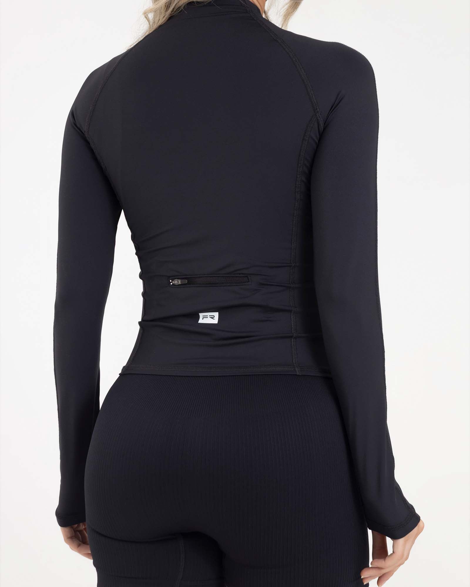 Chaqueta activewear negra eterea FIBER