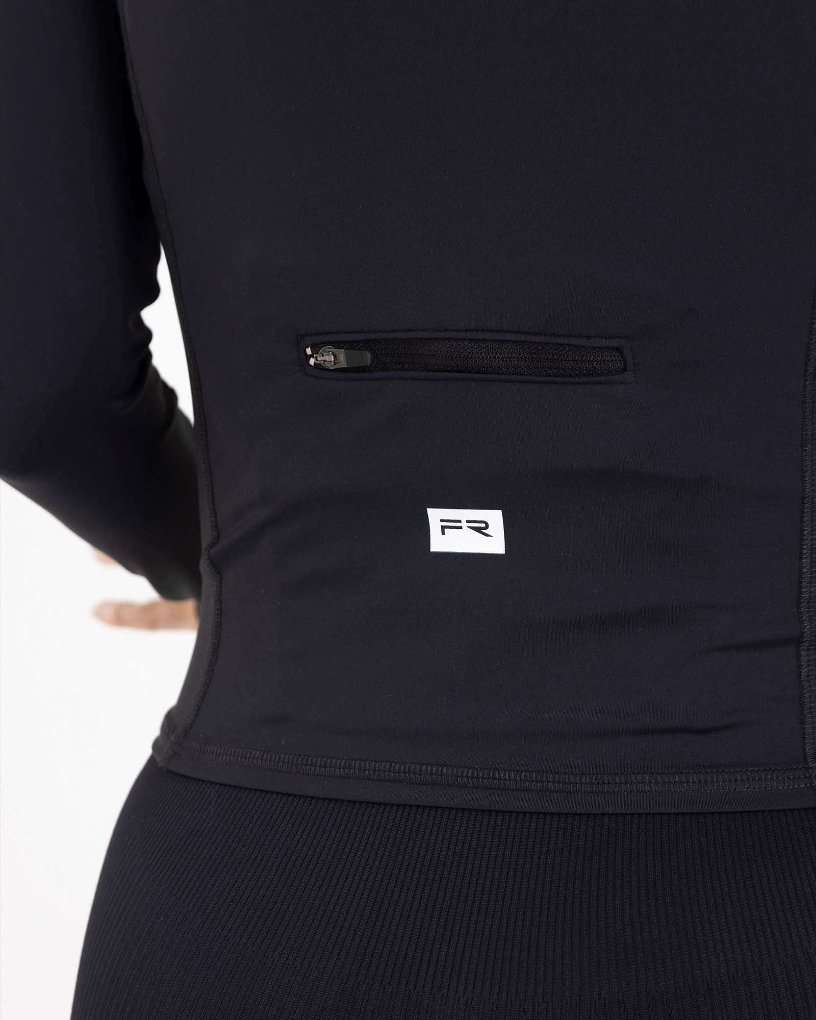 Chaqueta activewear negra eterea FIBER