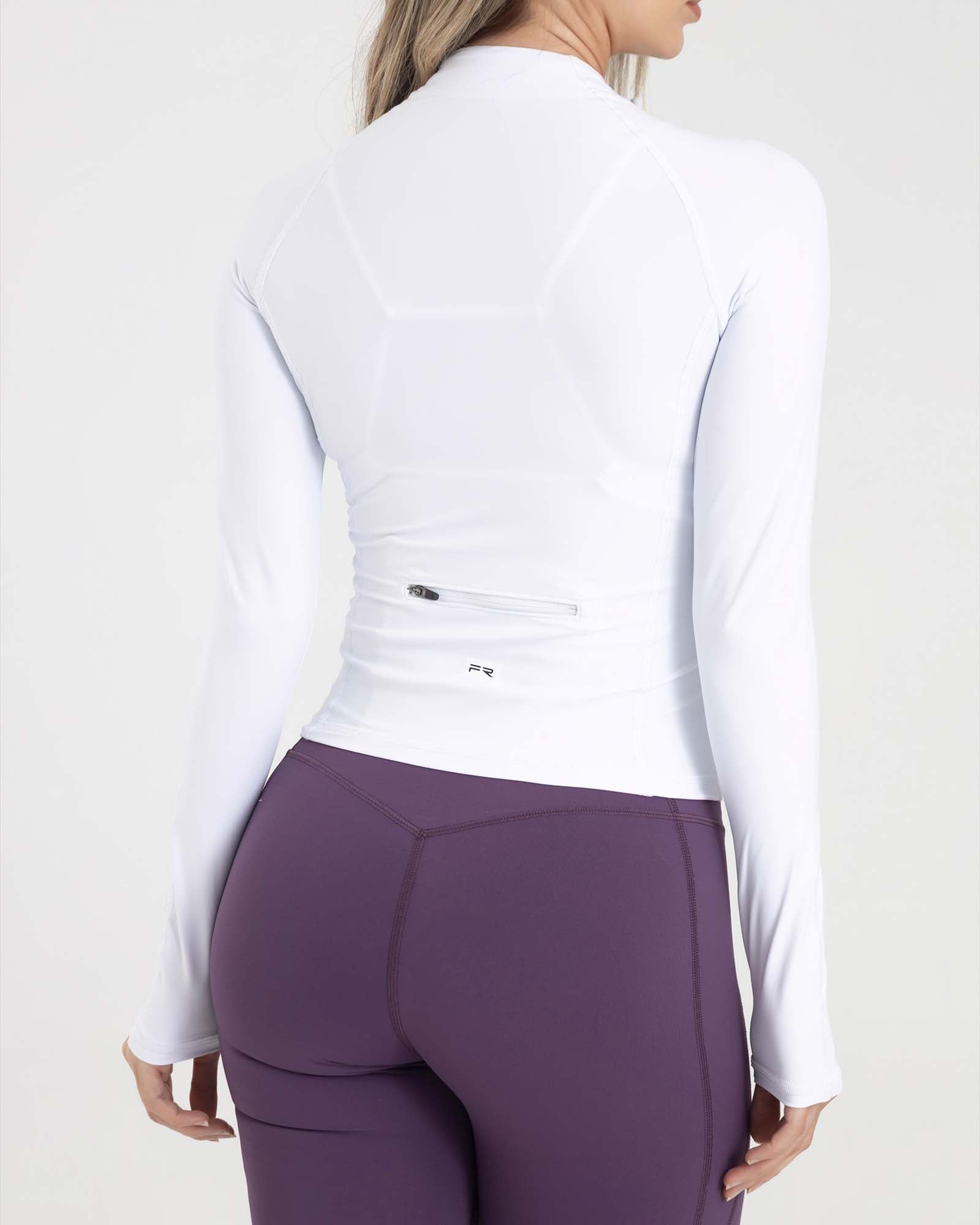 Chaqueta activewear blanco eterea FIBER