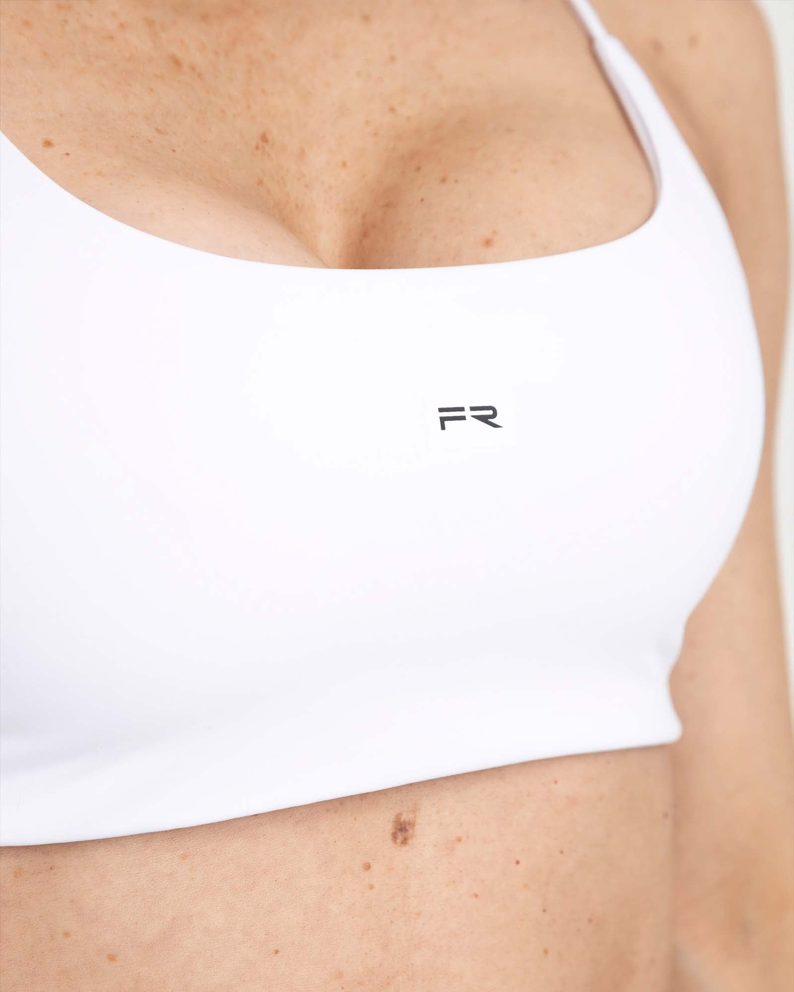 Top manga sisa blanco eterea FIBER