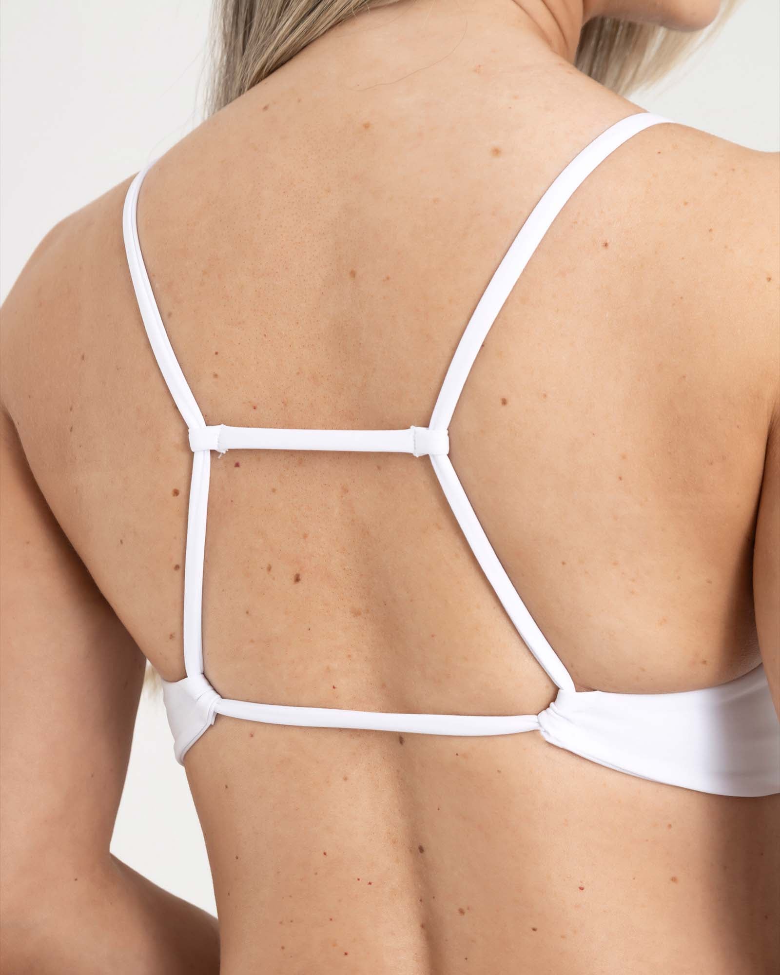 Top manga sisa blanco eterea FIBER